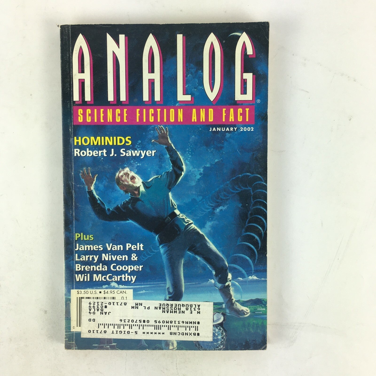 January 2002 Analog Science Fiction Fact Magazine Hominids Robert J.Sawyer James