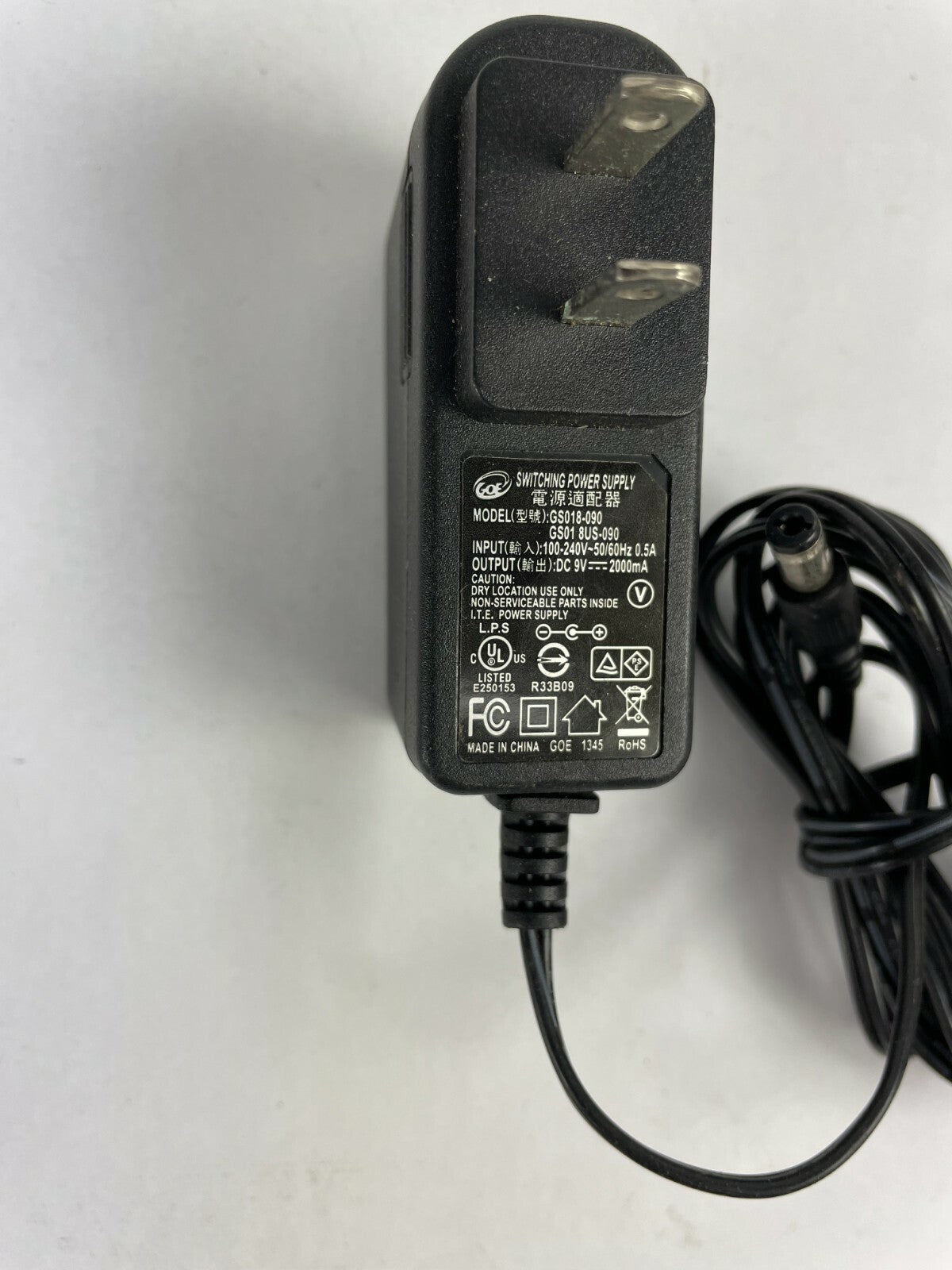 Genuine GOE GS0180-090 AC Adapter Output 9 V 2 A Power Supply Adapter A51