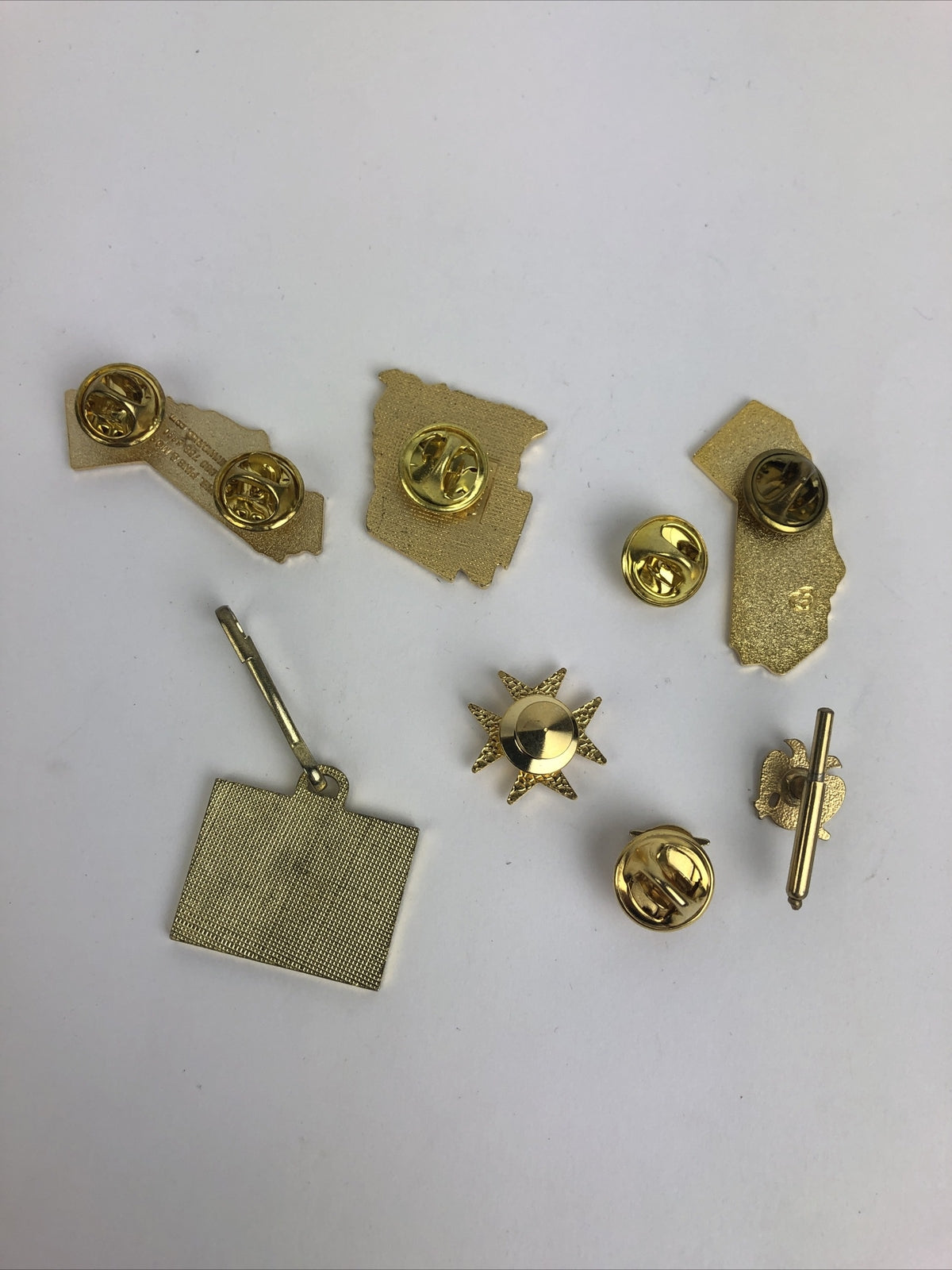 Lot of 8 x Masonic Free Mason Knights Templar RARE CALIFORNIA Lapel Pins + + +