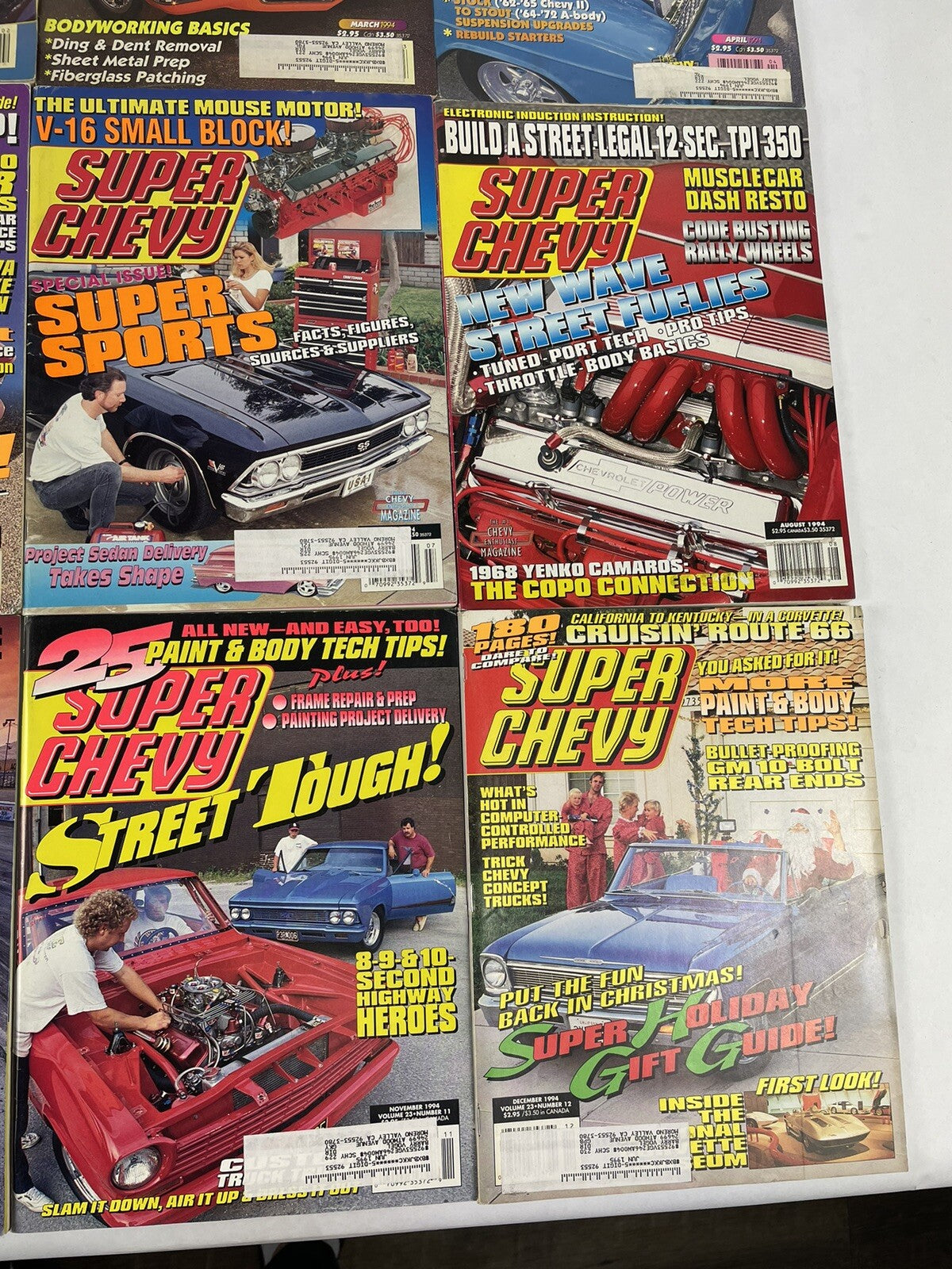 Lot of 12: SUPER CHEVY MAGAZINES Complete Full Set 12 issues Jan to Dec 1994