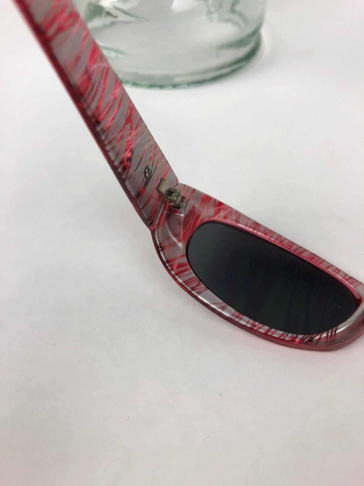 Rare DEVINE Eyewear Collection Red Silver Vintage Style Frames Sunglasses - DSO