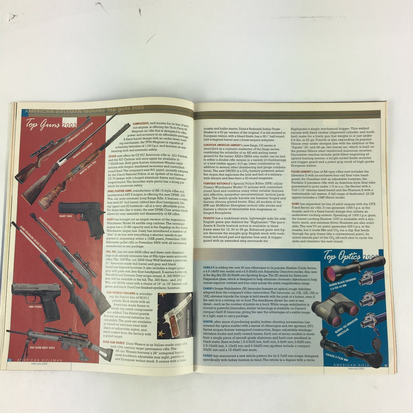 February 2003 American Rifleman Magazines Top 2003 Guns Colt Rides Again