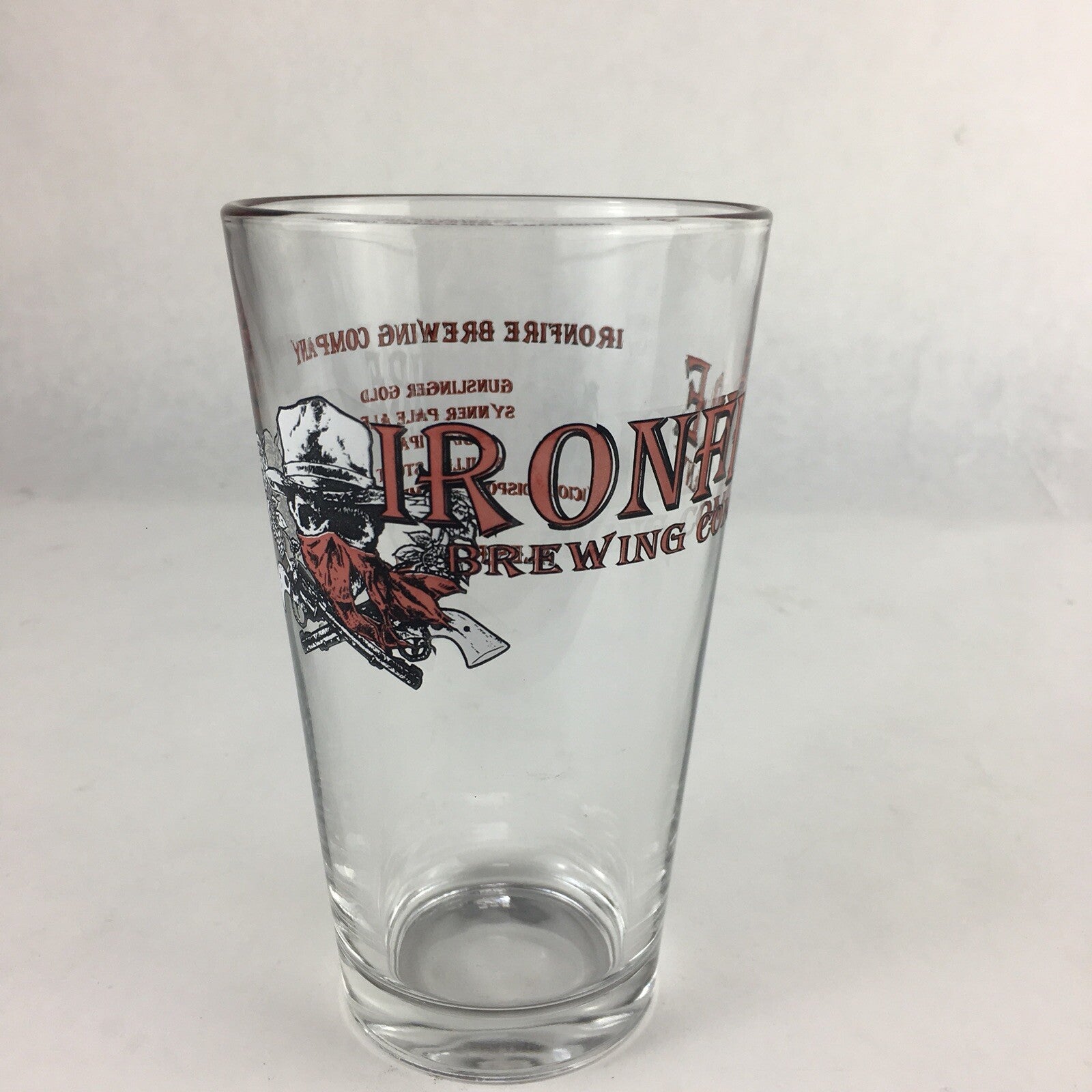 IRON FIRE BREWWING Pint Beer Glass Fast Shipping