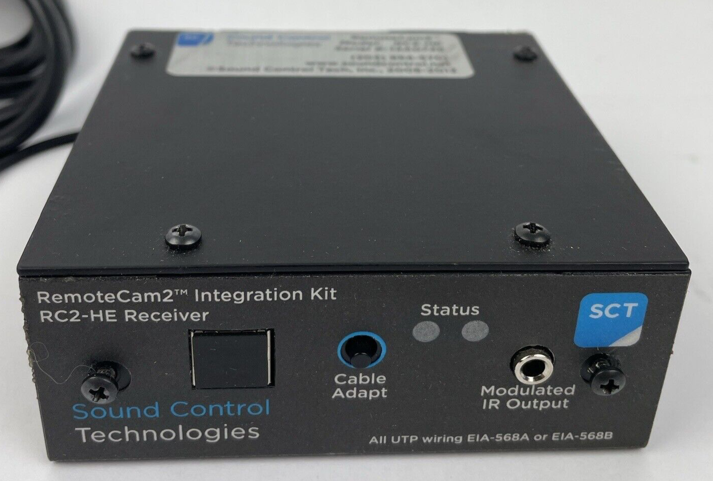 SCT Sound Control Technologies RC2-HE RemoteCam2 Camera Interface w Power Cord