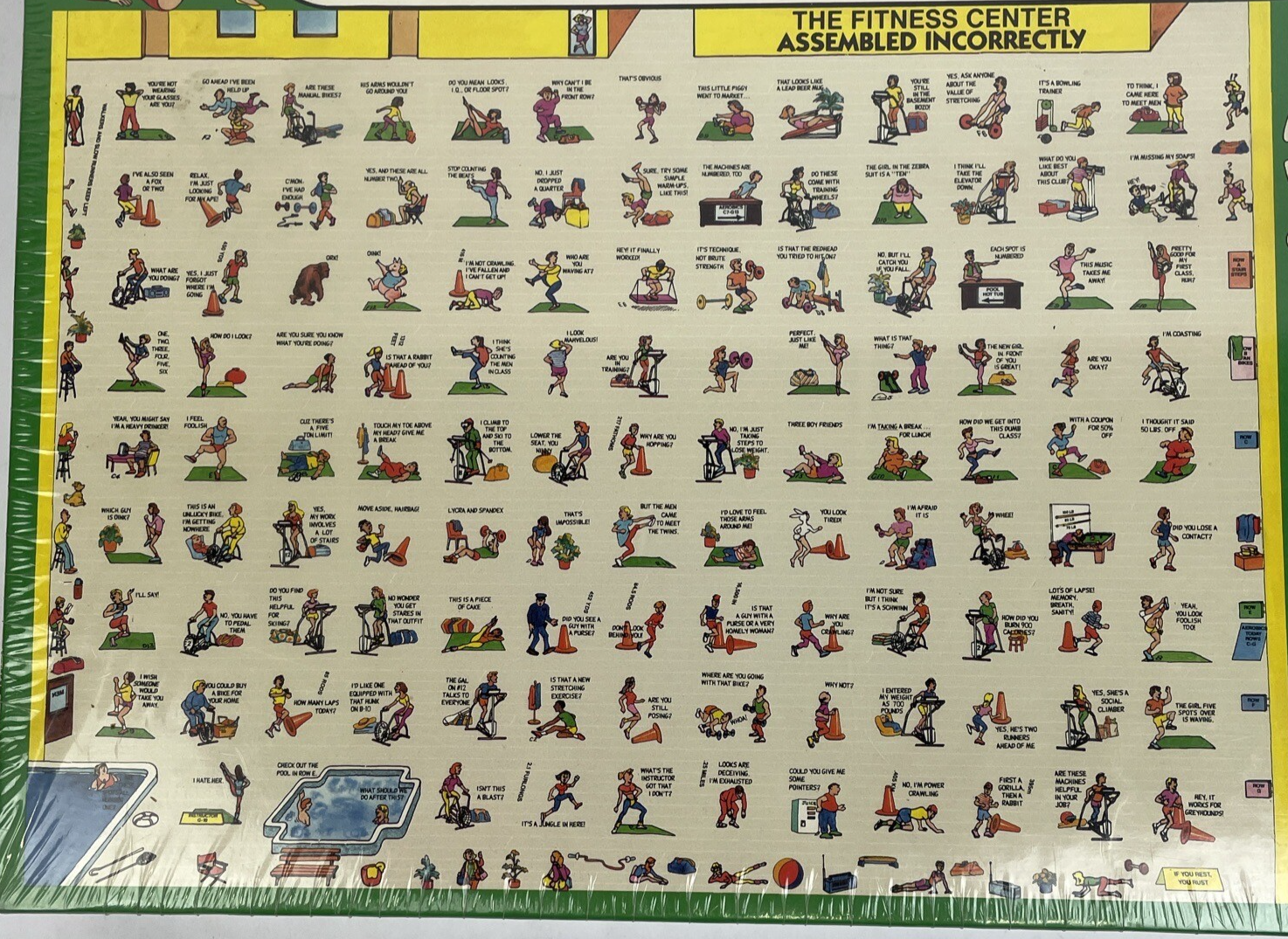 Talking Jigsaw Puzzle The Fitness Center 560 Pieces Two Sided 1991 Buffalo PZZL