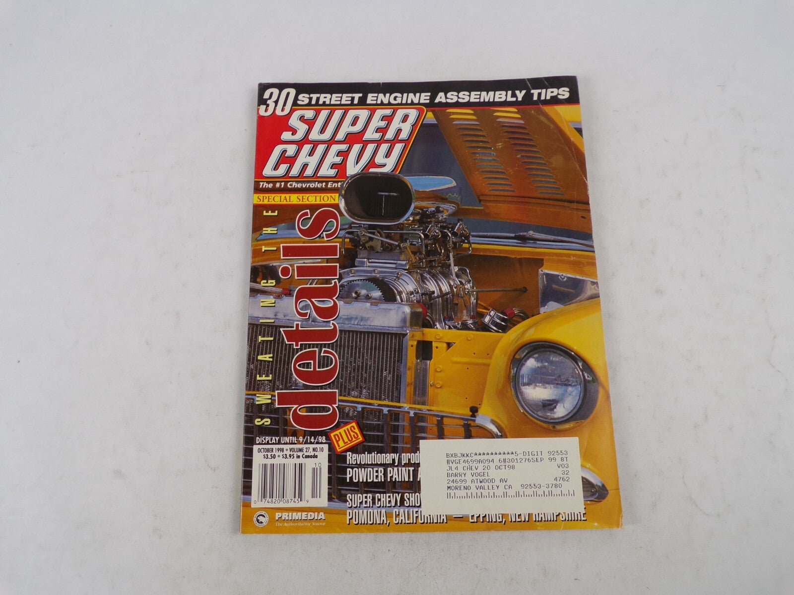 October 1998 Super Chevy Sweating The Details 30 Street Engine Assembly Tips Di
