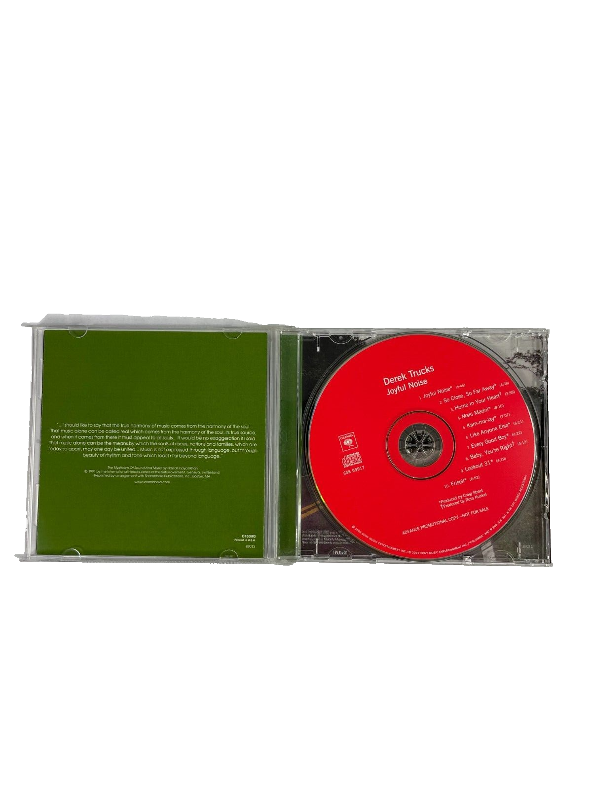 The Derek Trucks Band Soul Serenade Rasta Ma Chant Bock To Bock Afro Blue #S-T