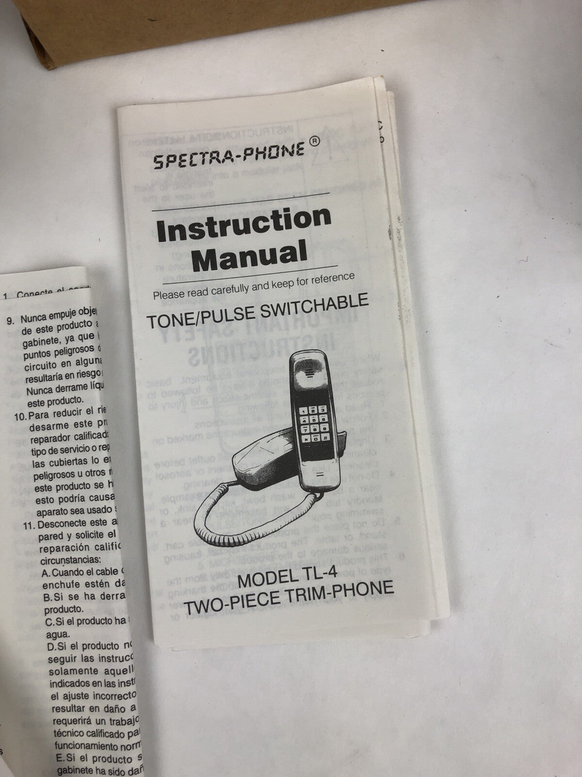 NIB Spectra Trim Phone Land Line High Quality Telephone TL-4 Black - FSTSHP
