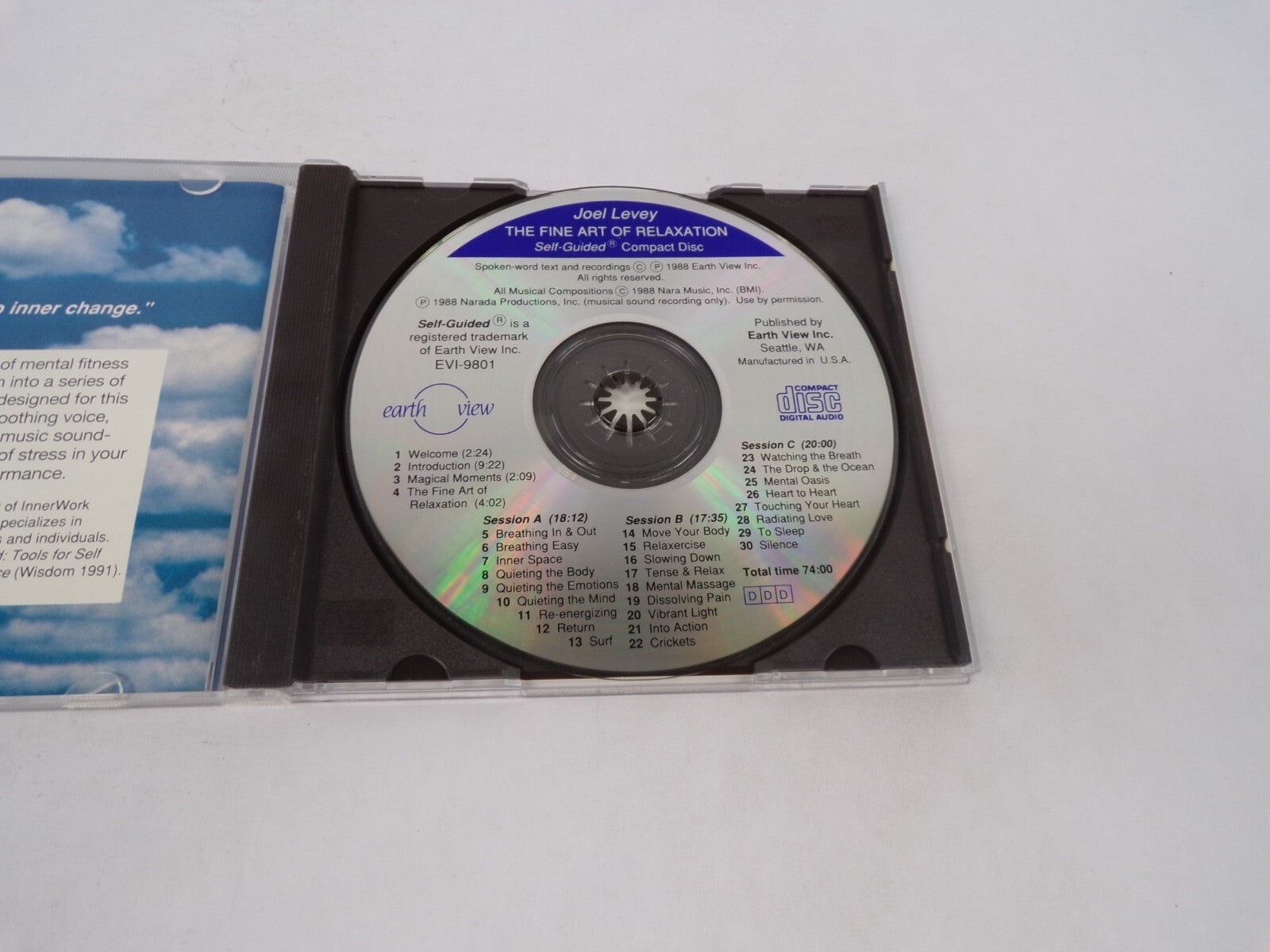 Joel Levey The Fine Art Of Relaxation Self-Guided Compact Disc Earth View CD#71