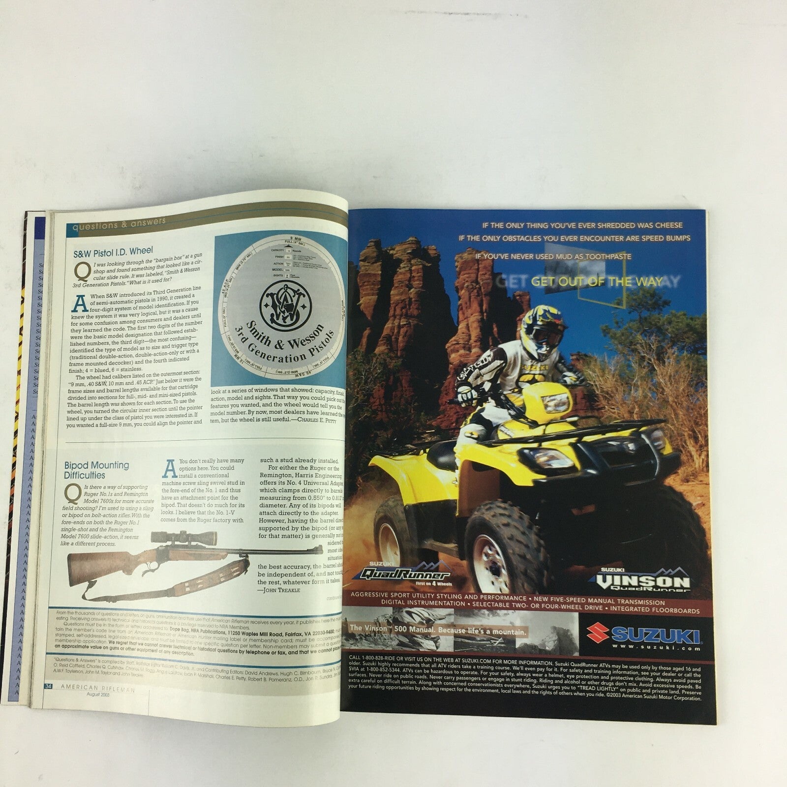 August 2003 American Rifleman Magazine Hypervelocity the Guns of NASA