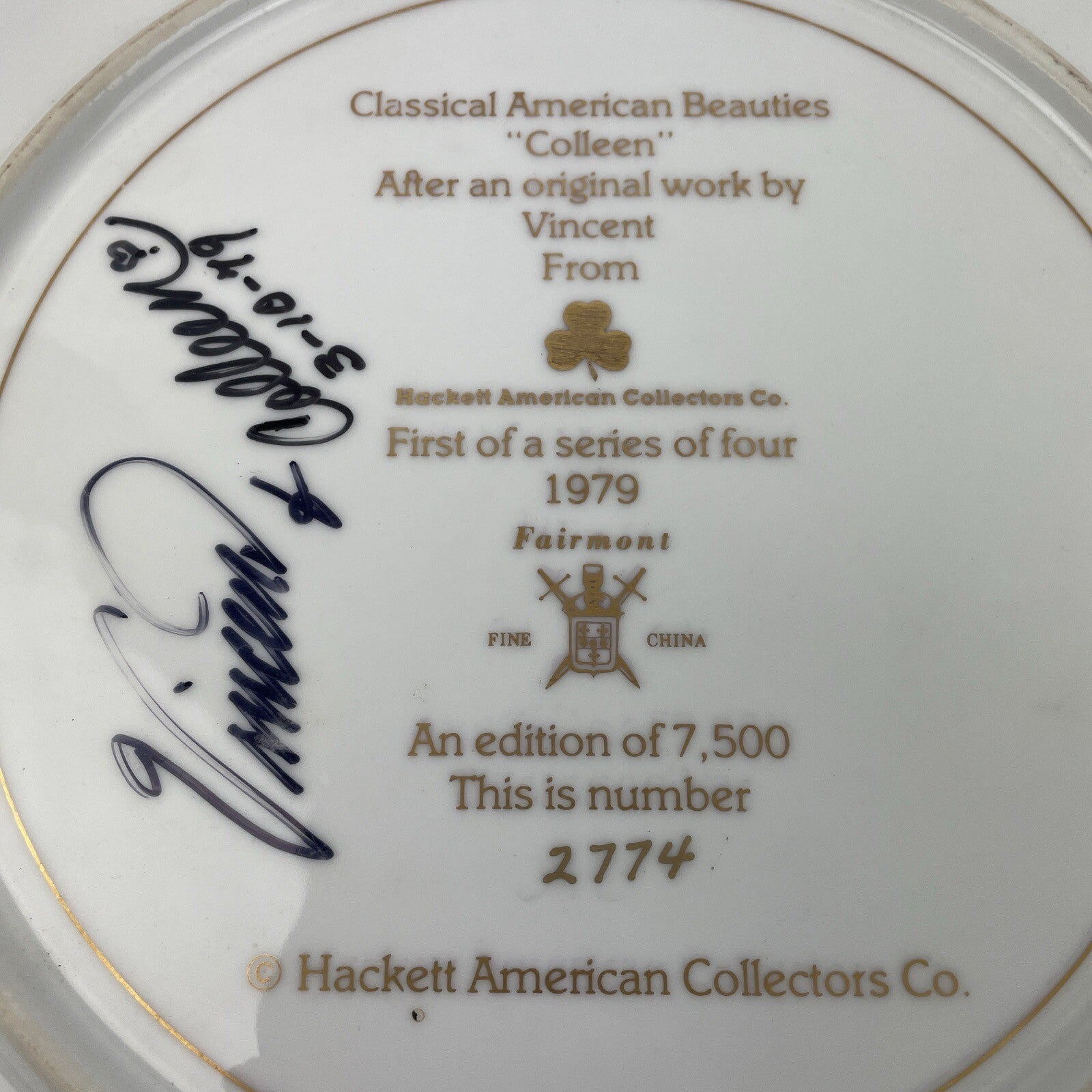 1979 Vincent and Colleen Classical American Beauties Signed and Dated #2744