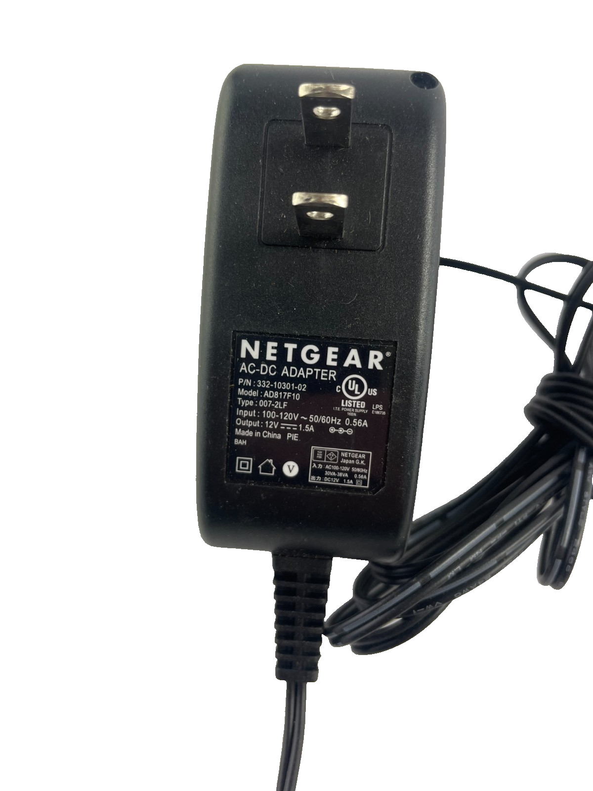 Geniune Netgear Model AD817F10 Output 12V 1.5A Powet Supply AC Adapter #A83