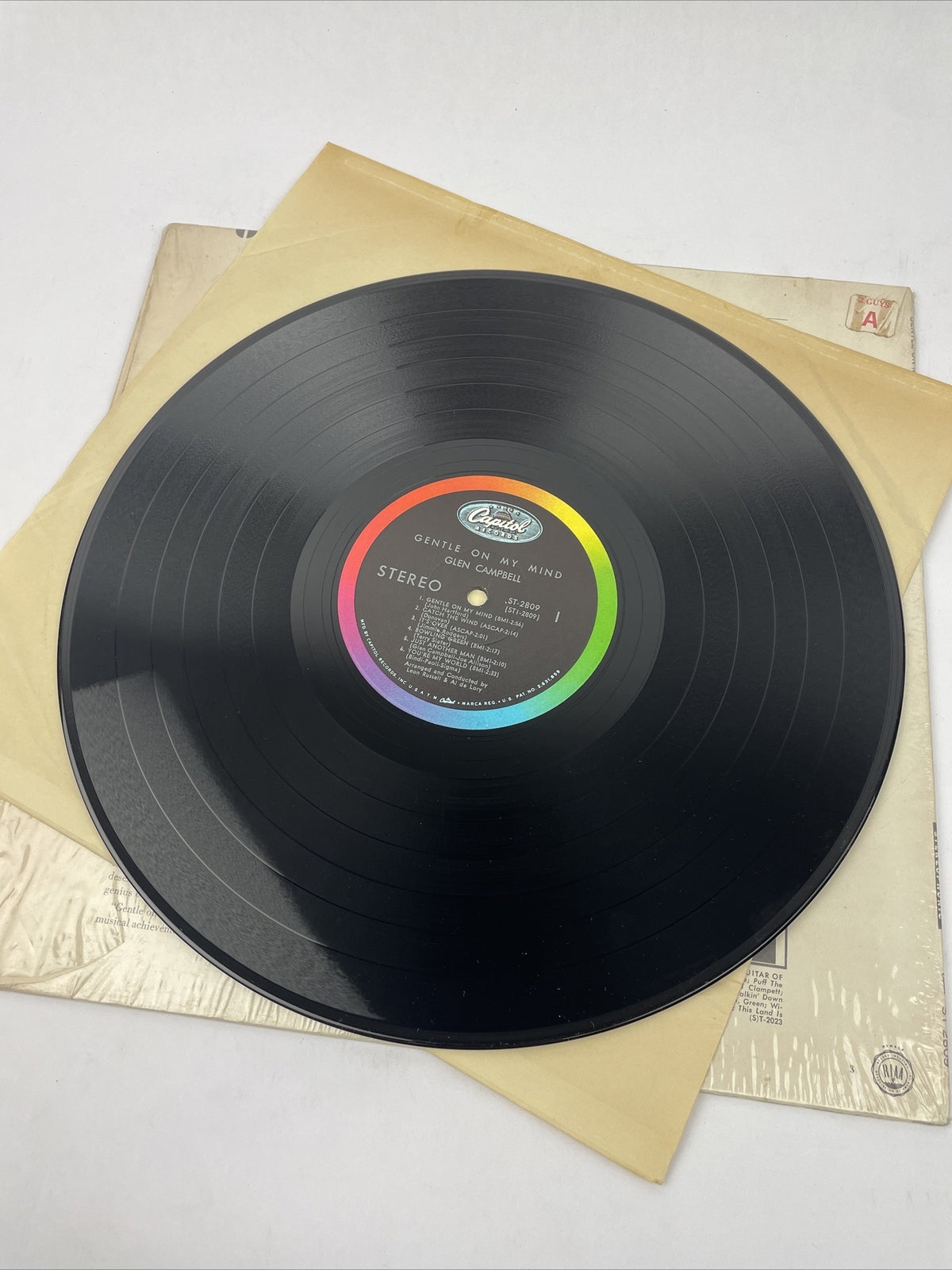 GLEN CAMPBELL " GENTLE ON MY MIND " ST-2809 LP VINYL RECORD - VGC