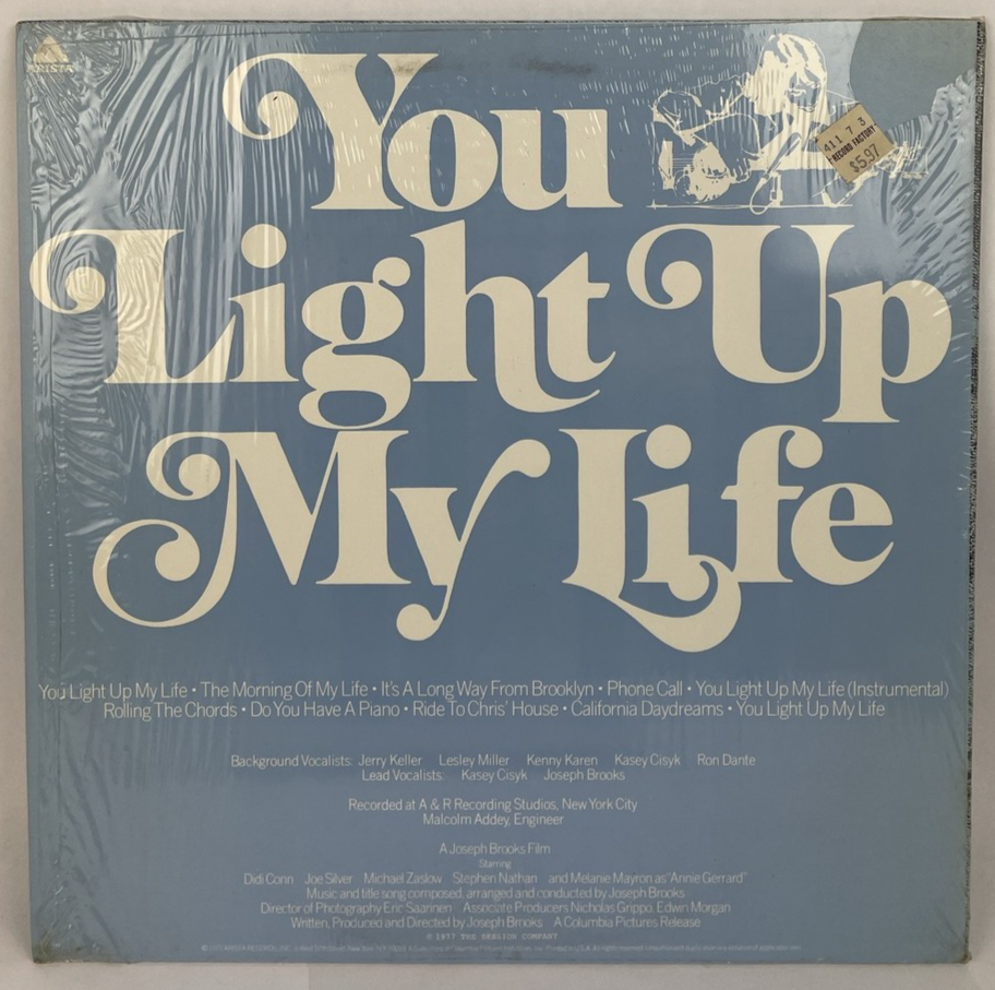 YOU LIGHT UP MY LIFE - Motion Picture SOUNDTRACK - VINYL LP RECORD ALBUM - VGC