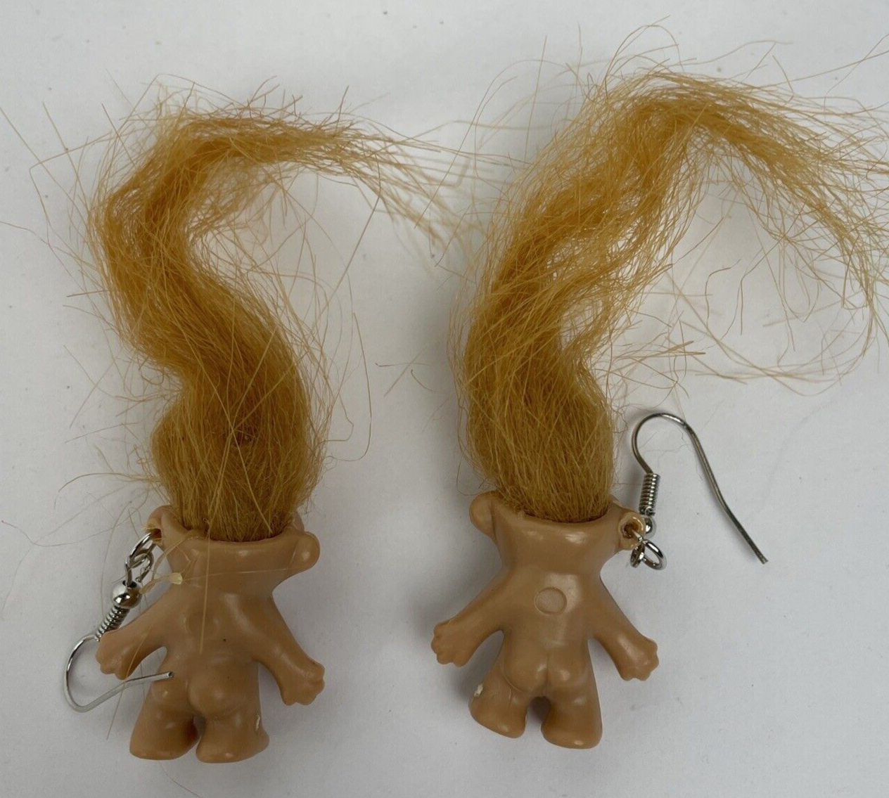 Troll Doll Good Luck All Natural Nude Pierced Earrings Fashion Jewelry - LOOK