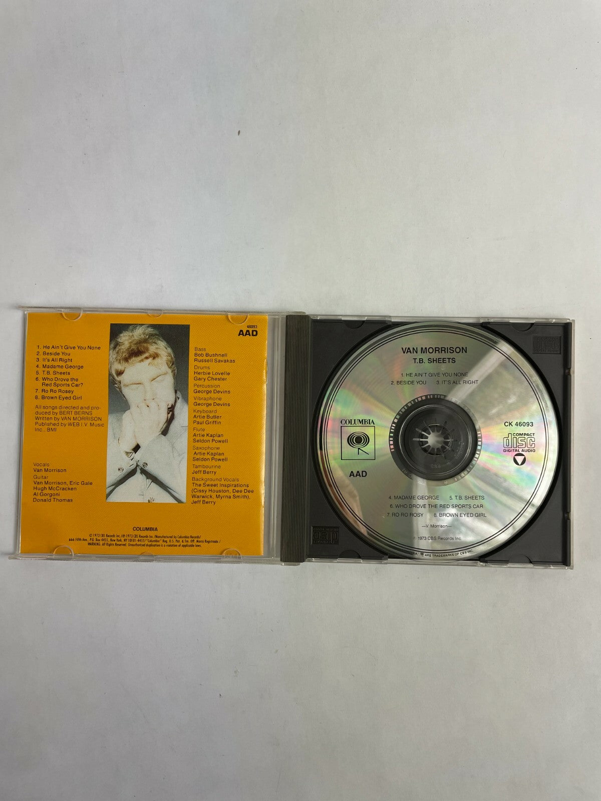 Van Morrison T.B Sheets Contains Original Hit Version ''Brown Eyed Girl'' CD Q2