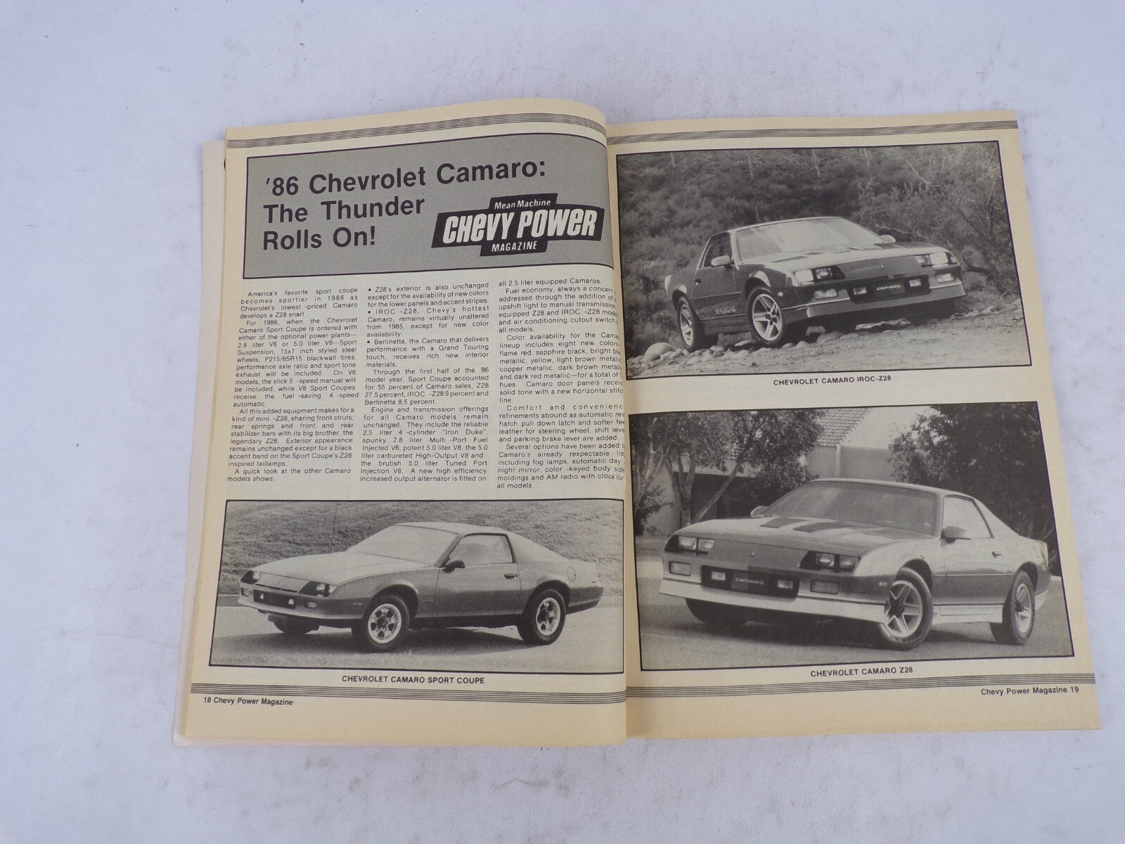 December 1985 Chevy Power Team Preview Camaro Corvette Monte Carlo Do-It-Yoursel