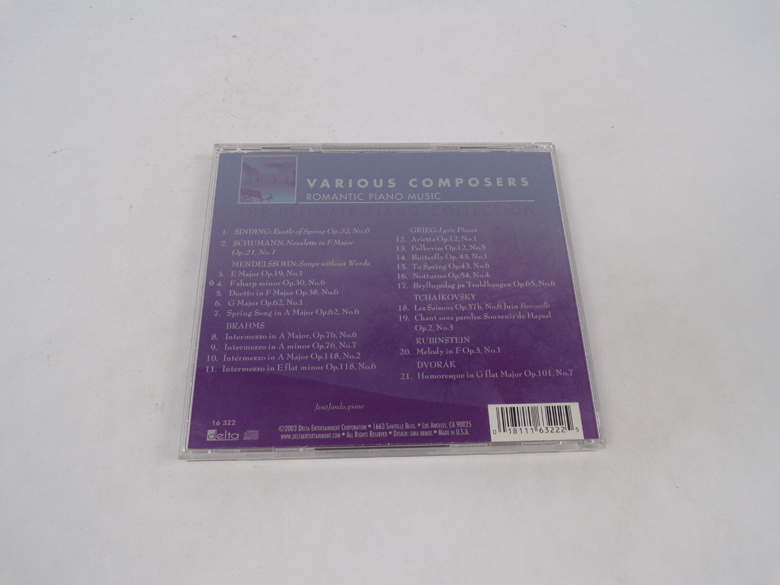 Rhapsody In Blue Various Composers Romantic Piano Music The Ultimate Piano CD#71