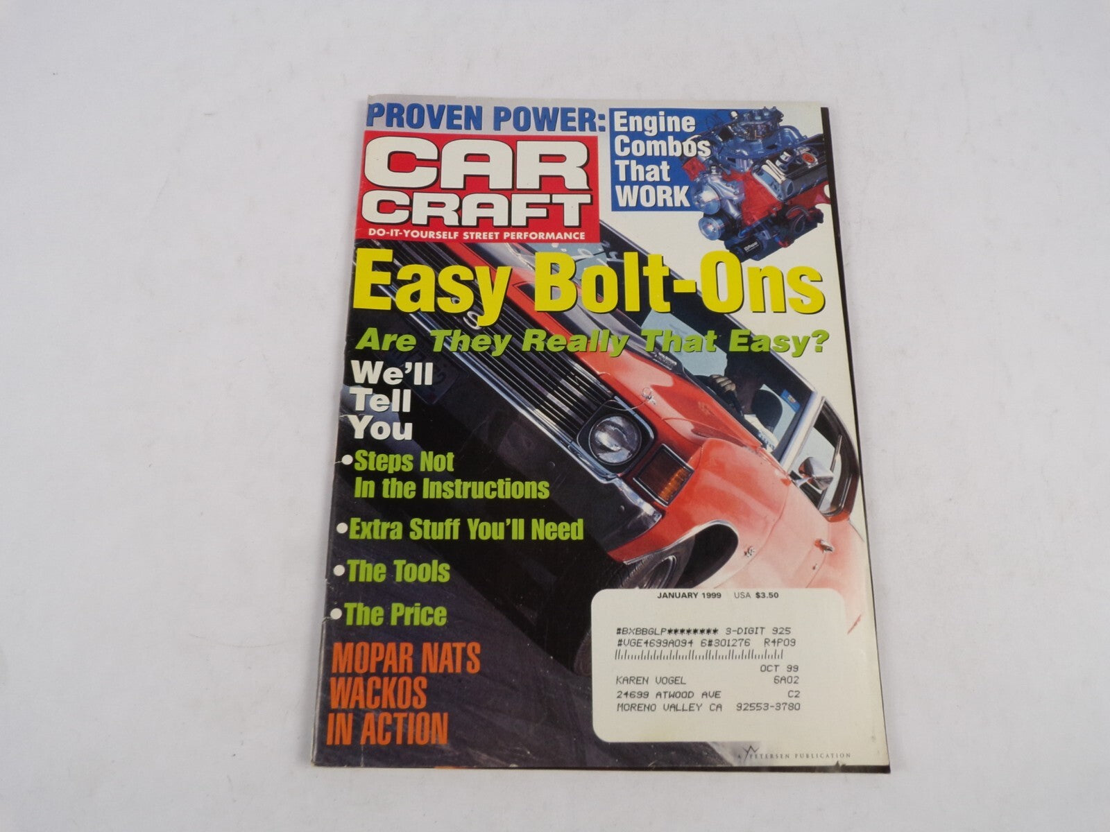January 1999 Car Craft Easy Bolt Ons Engine Combos That Work Mopar Nats