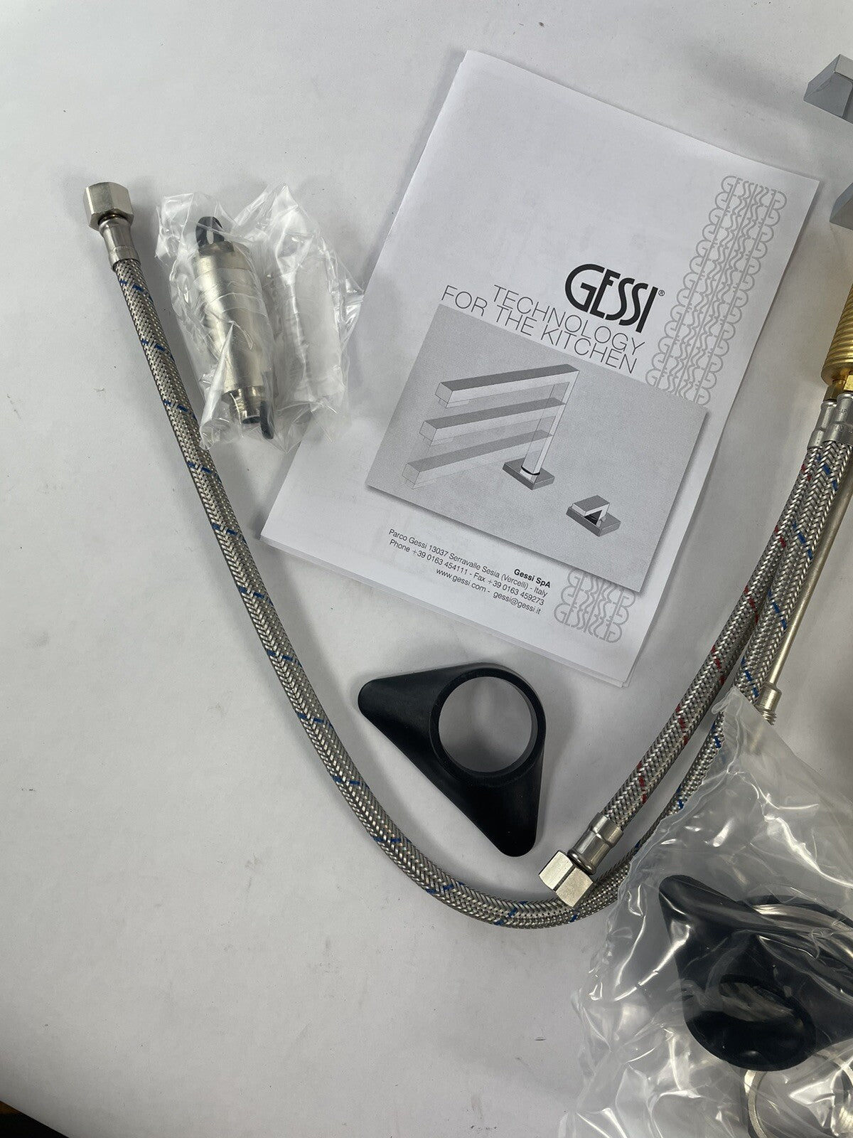 Gessi Quadro 17438#031 side lever kitchen faucet polished chrome mixer