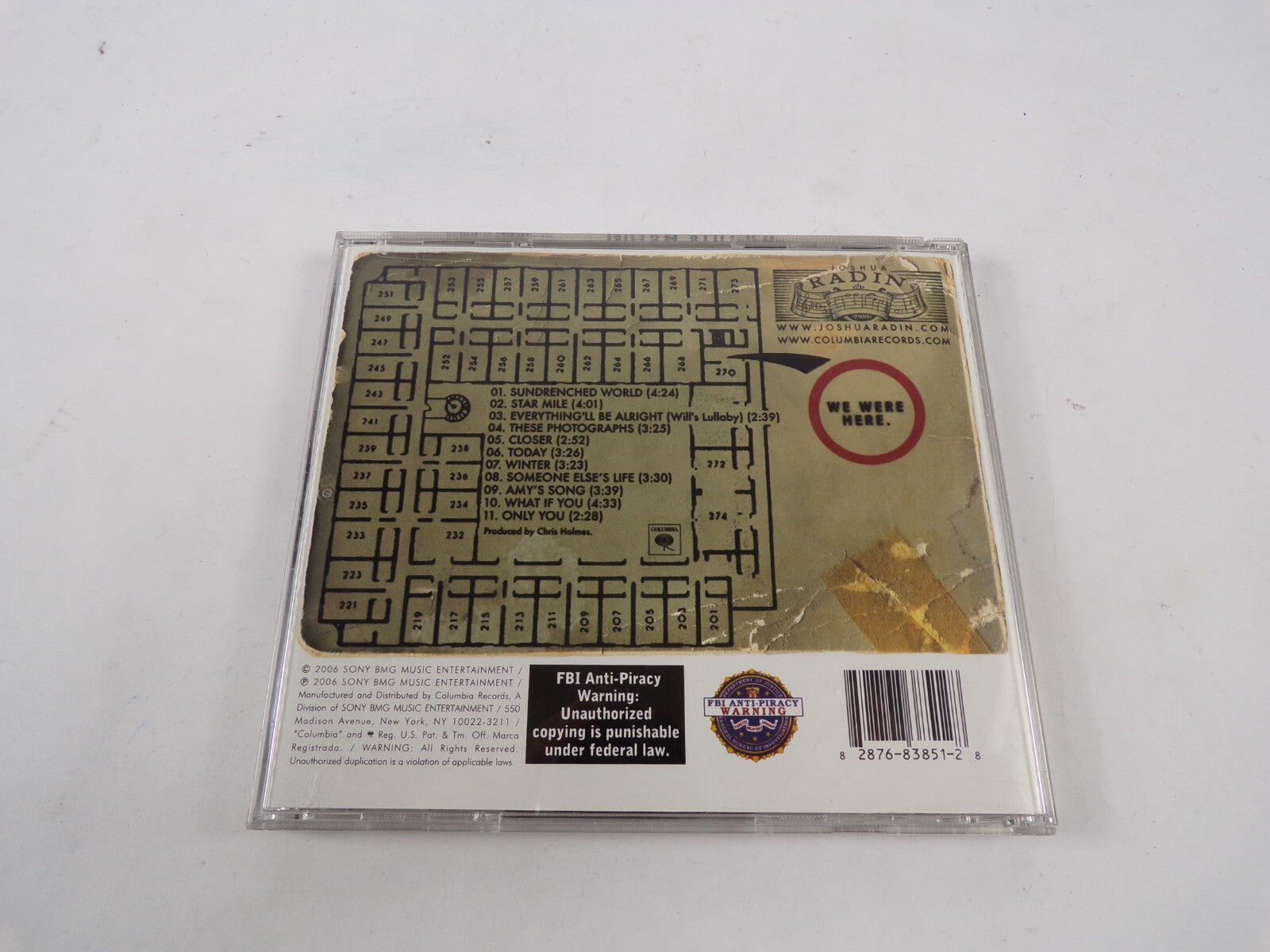 Joshva Radin We Were Here Sundrenched World Star MIle Closer Today CD #40