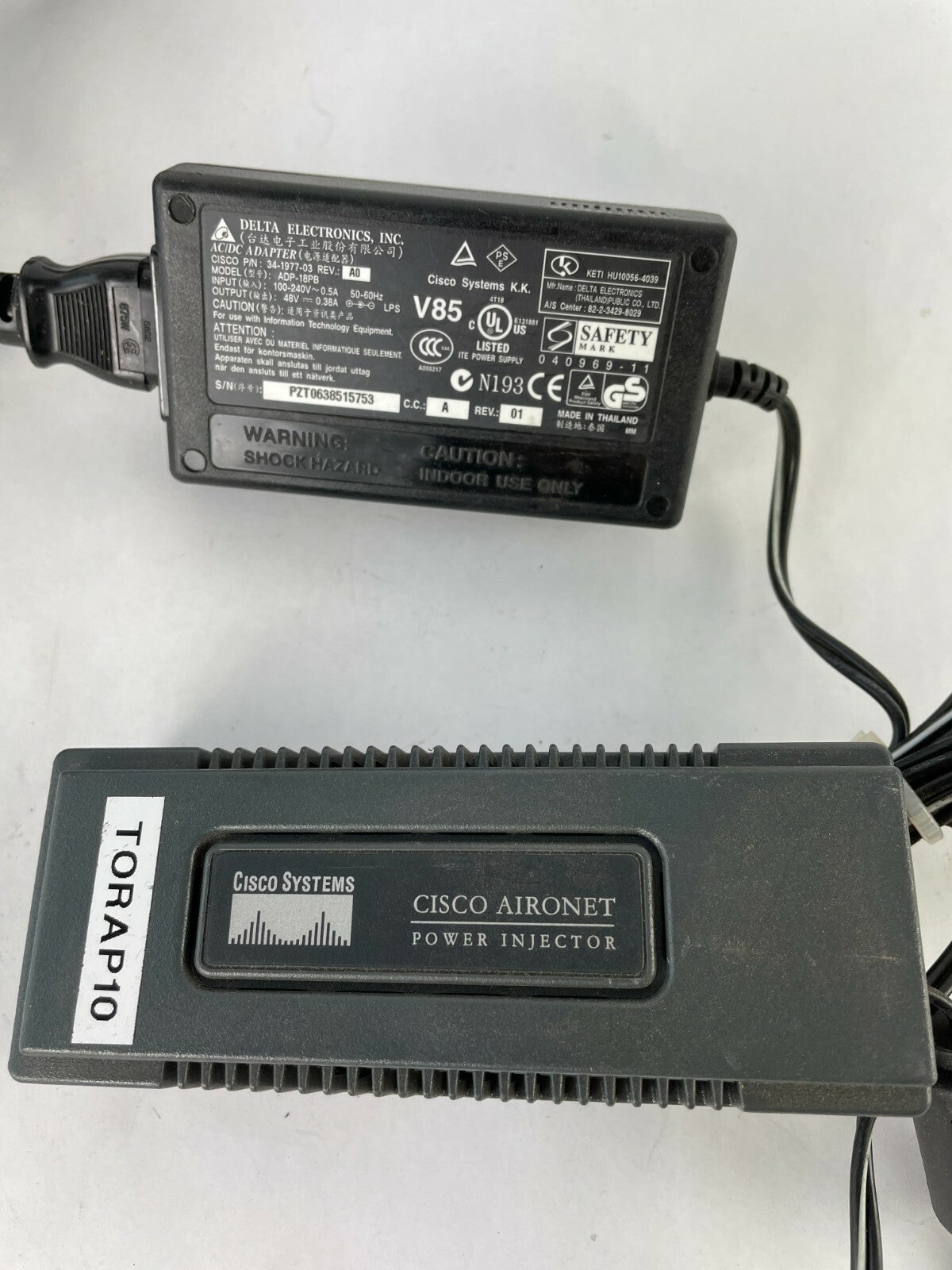 Genuine Delta ADP-18PB & Cisco Aironet Output 48V 0.38A Power Supply Adapter A80