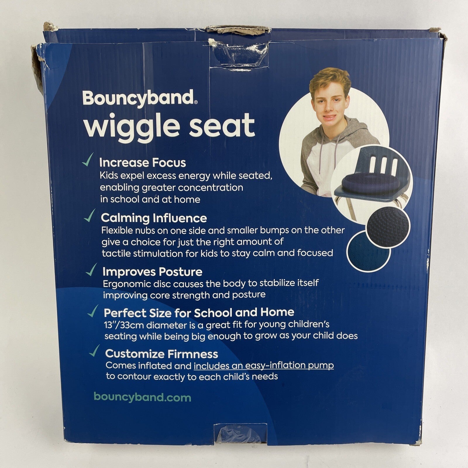 Bouncyband Wiggle Seat Little Sensory Cushion 13" Flexible Alternative Seating