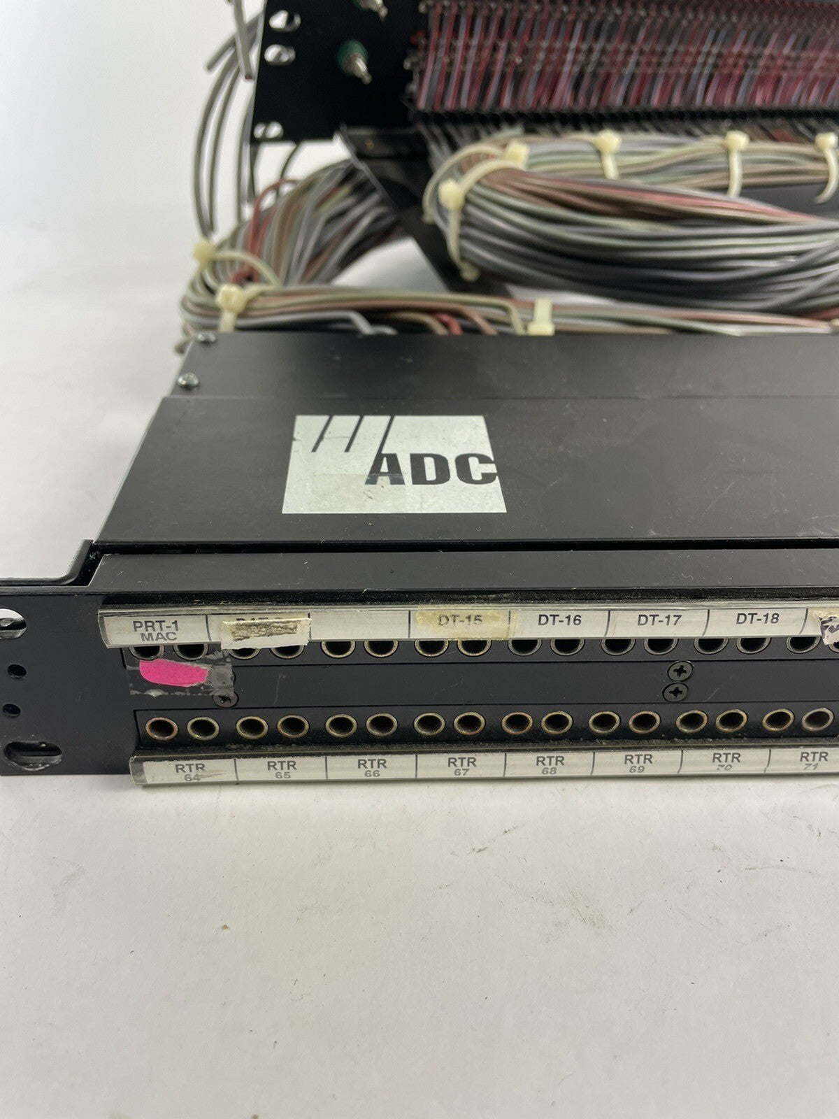 Bantam TT ADC 96 patchbay connected to ADC UP-96NMKII PPC RACKMOUNT PATCHBAY 2