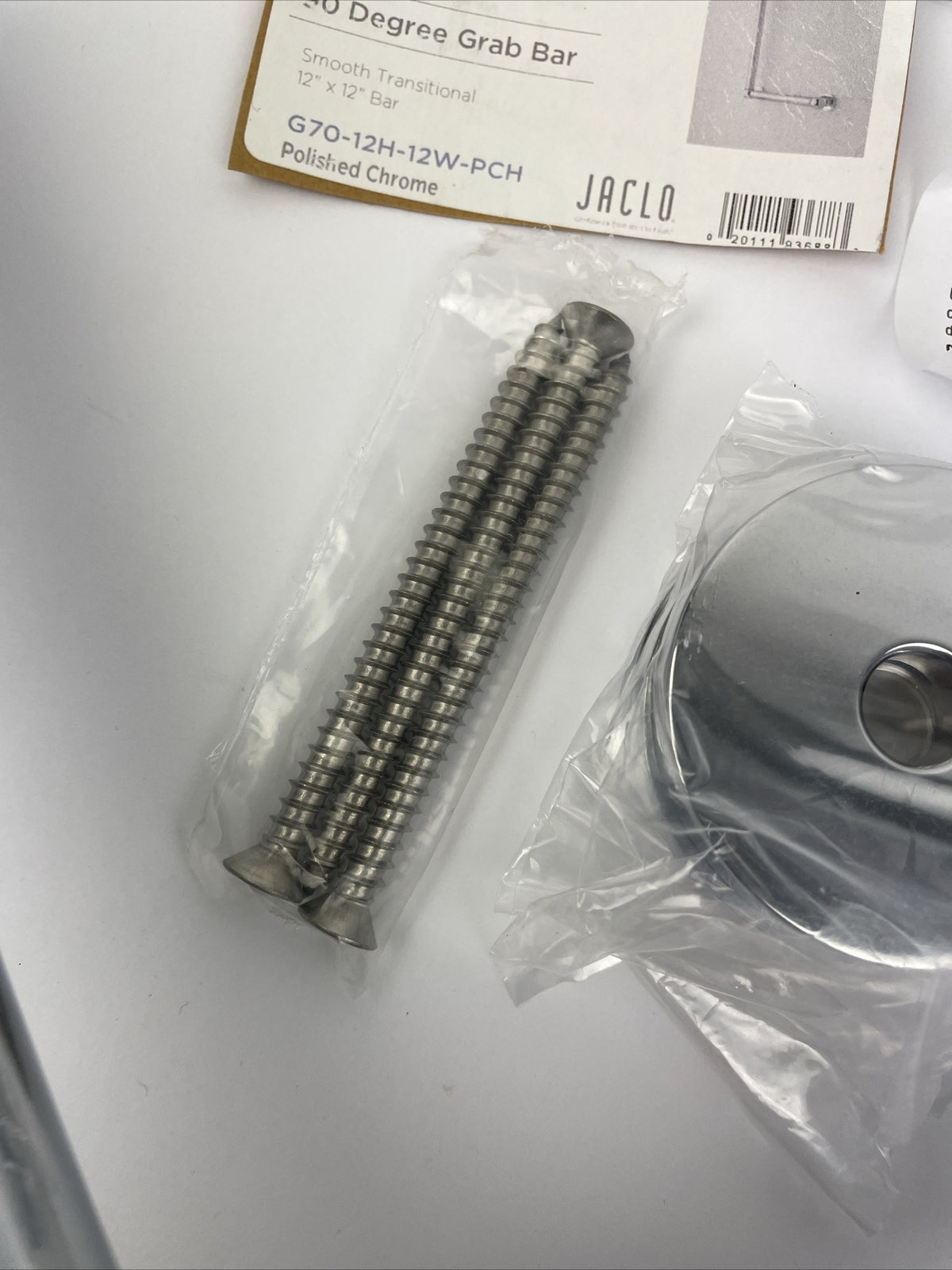 Jalco G70-12H-12W-PCH polished chrome 90 degree grab bar