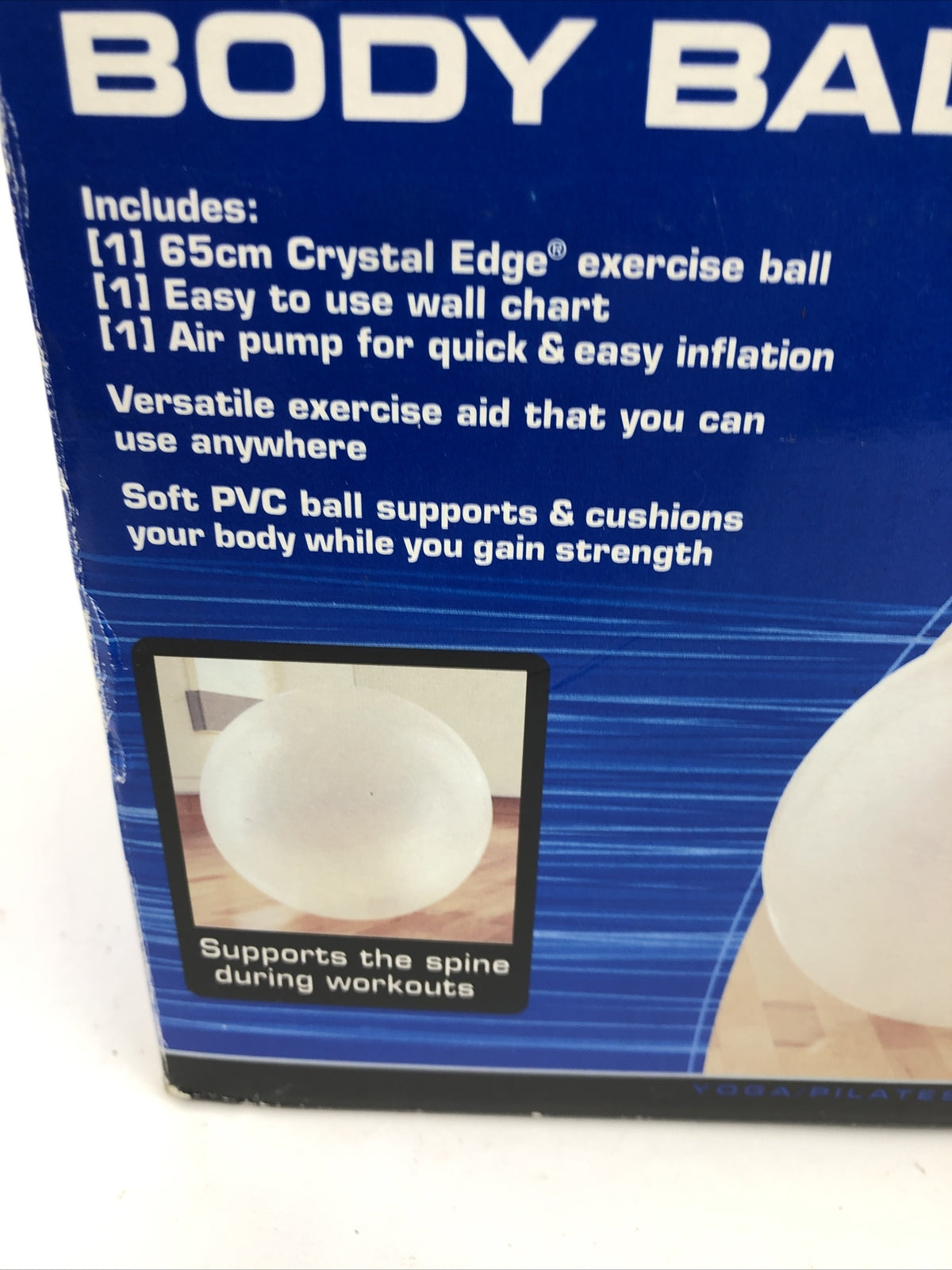 Athletic Body Ball With Pump 65cm / 25.6” And Easy To Use Wall Chart New Sealed