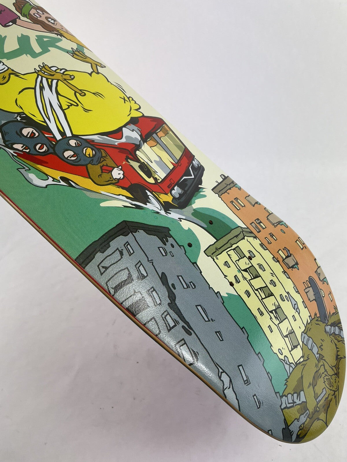 Mild Skateboards Hypnotoad The End Is Near 8.5-inch rare skateboard deck with premium maple construction and bold graphic artwork.