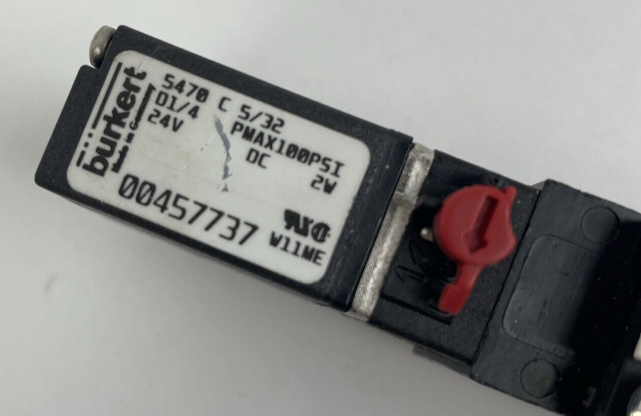 NEW Old-Stock ; Burkert 00457737 Solenoid Valve PMAX100PSI DC 2W - GERMANY