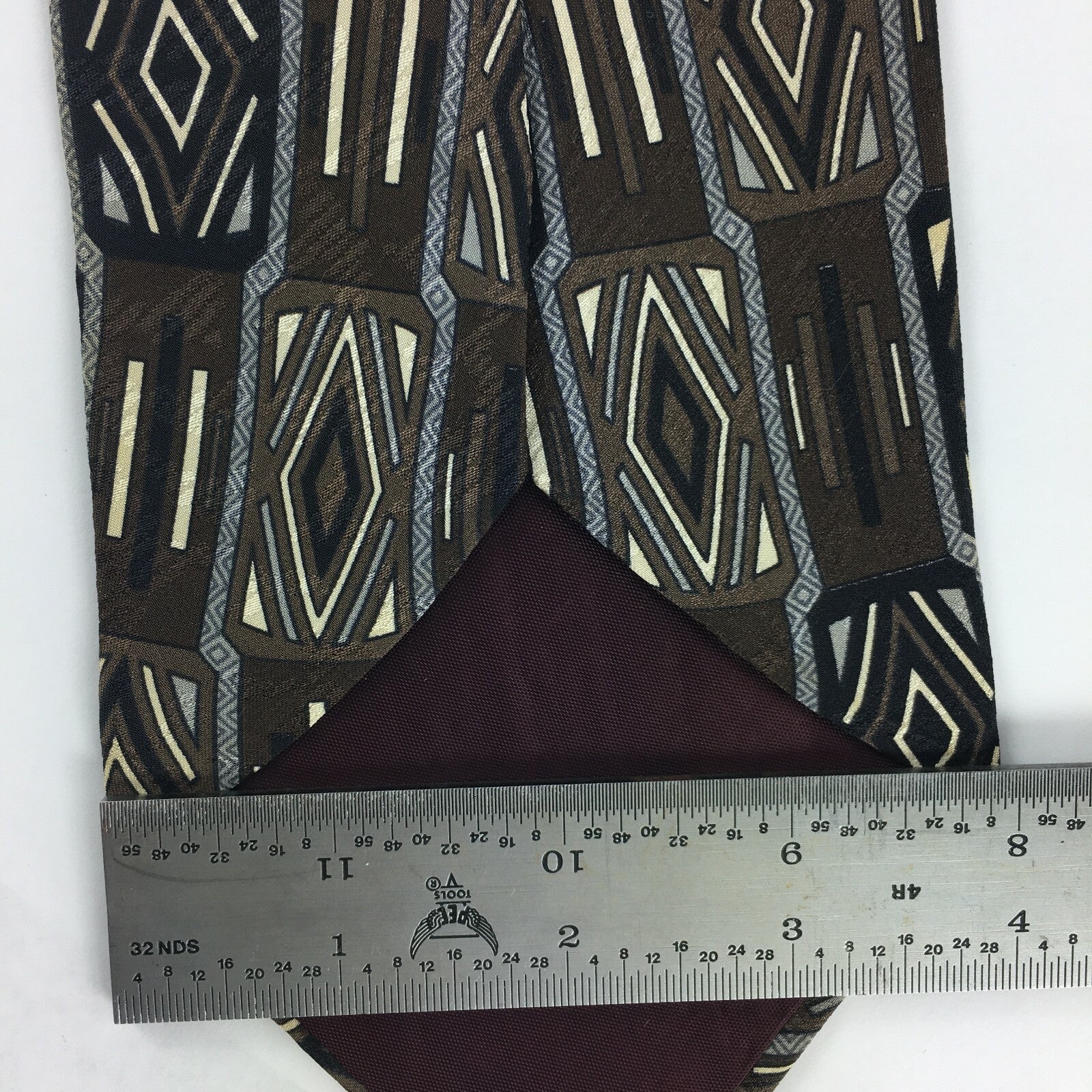 Genuine Via Mangoni 100% Silk Handmade Stylish Formal/Casual Tie Multi Coloured