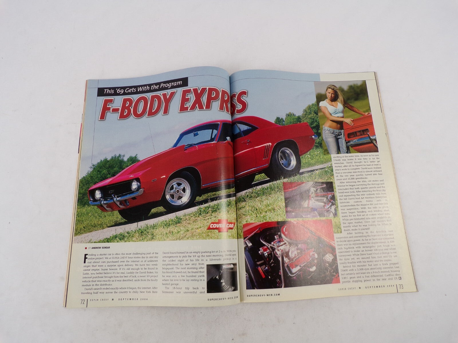 September 2004 Super ChevyReady,Set Go! Frame Mods For Bigger Treads Tri-Fives