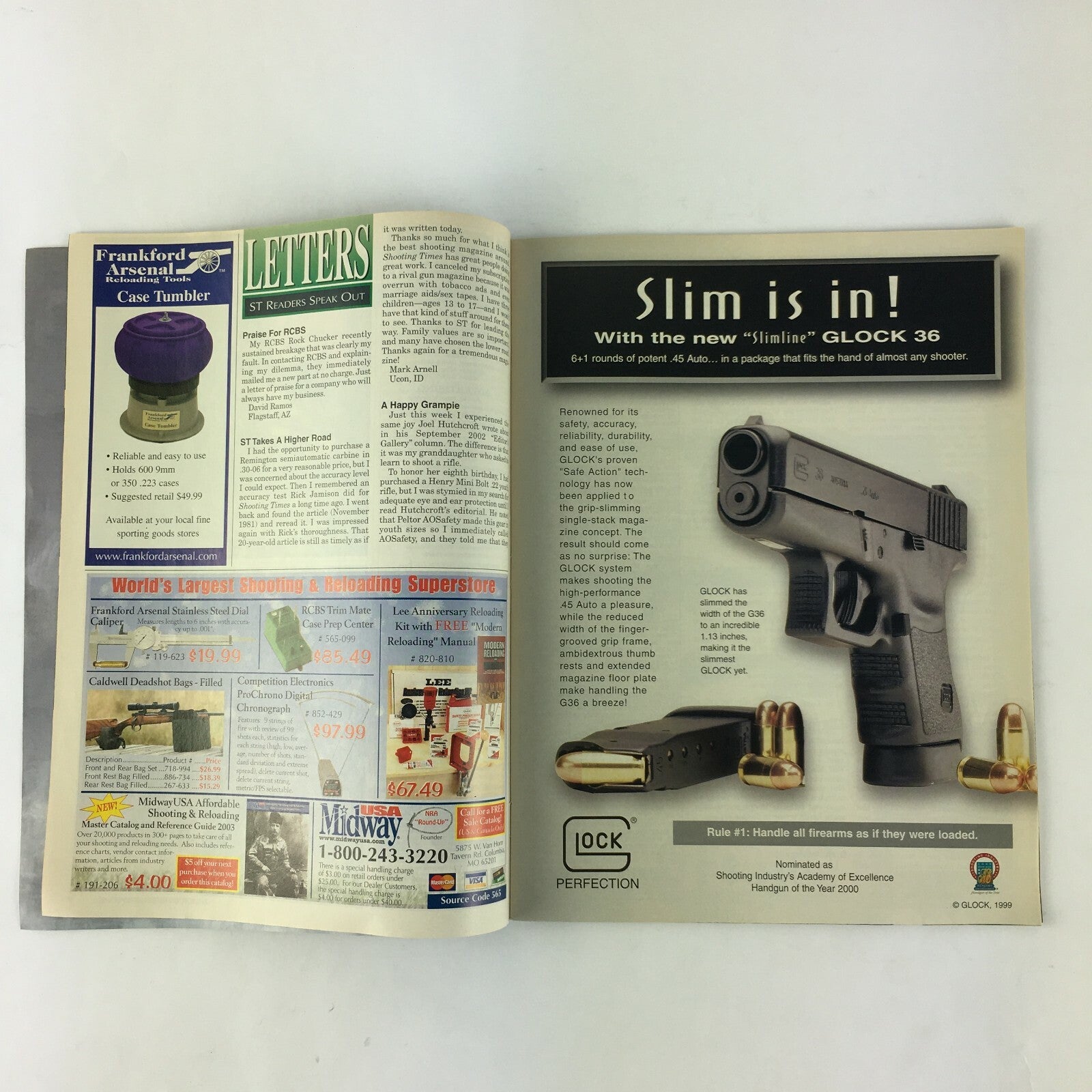 January 2003 Shooting Times Magazine .35-Caliber Short-Action Magnums S&W's .44s