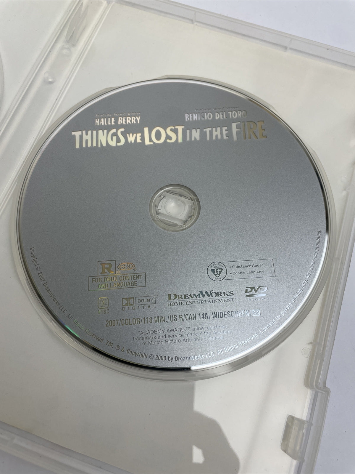 " Things We Lost in the Fire " (DVD Video, 2007) Halle Berry Benicio Del Toro