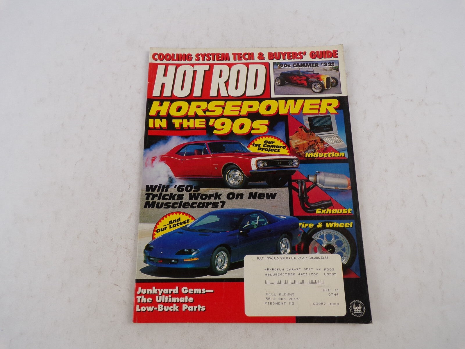 July 1996 Hot Rodding Magazine Horsepower In The '90s Wih '60s Tricks Work On N
