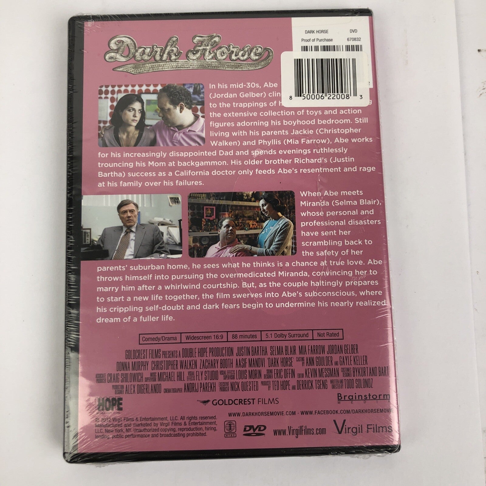 Dark Horse - DVD Video 2102 Mia Farrow Selma Blair Christopher Walken - Sealed