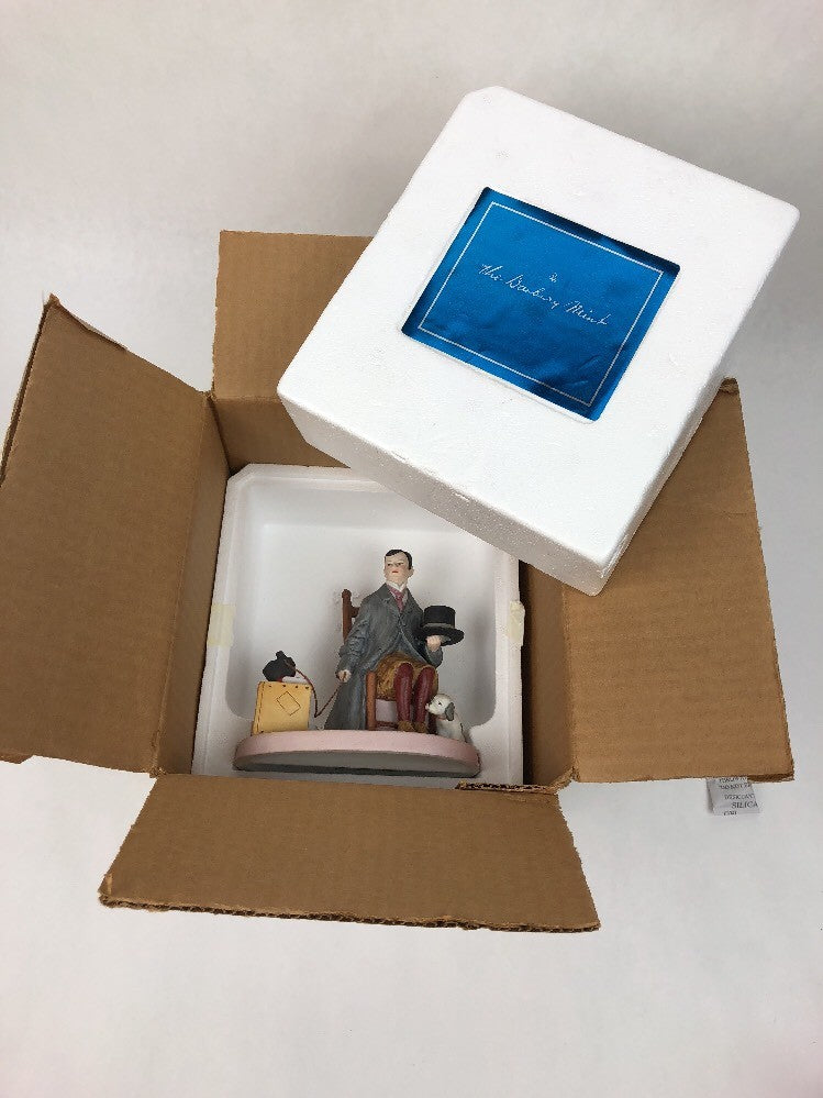 1980 NORMAN ROCKWELL Self-Portrait Danbury Mint from 12 Porcelain FIGURINE