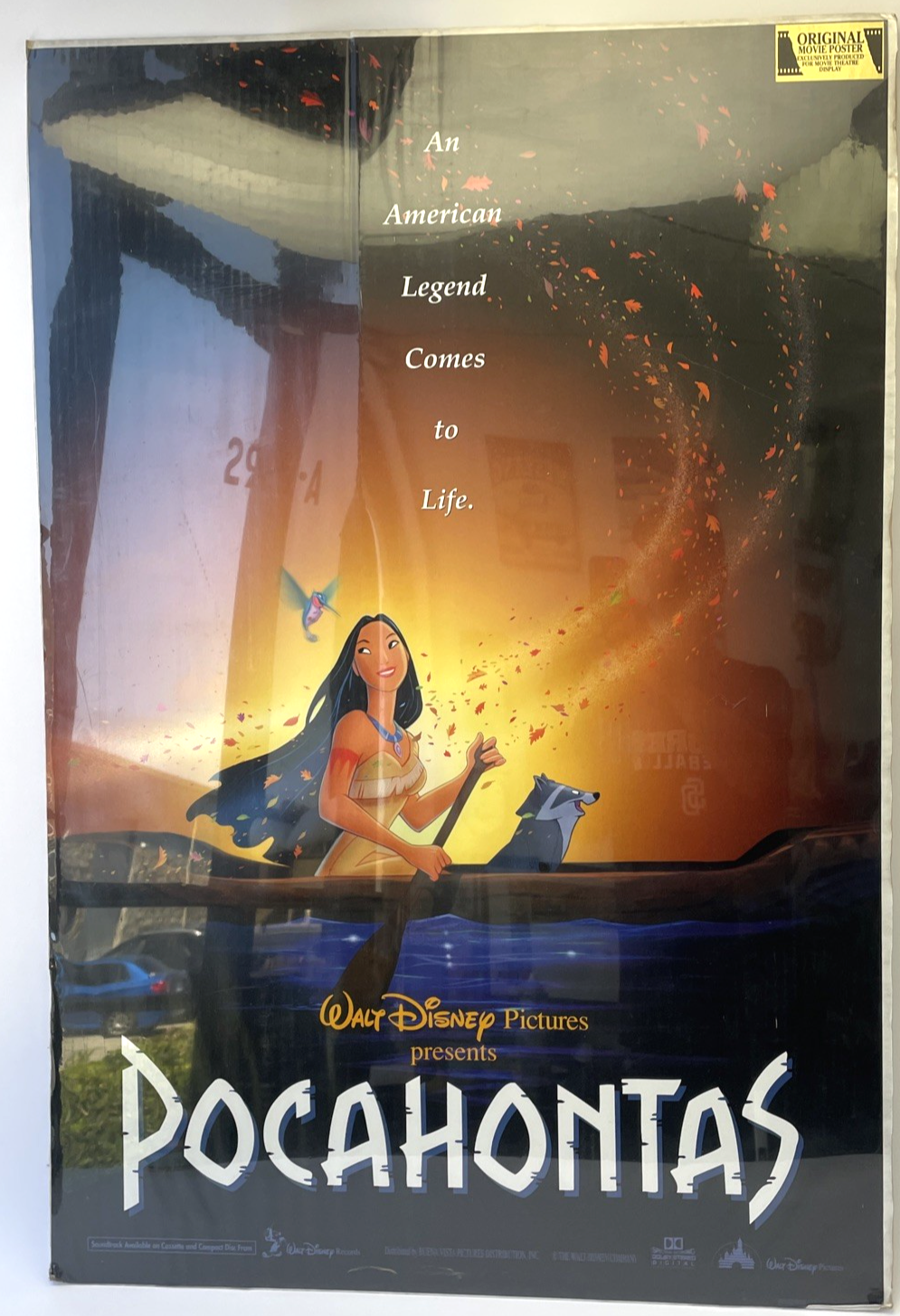Pocahontas - Original DS Movie Theatre Poster 27"x40" D/S 1995 Disney Animation