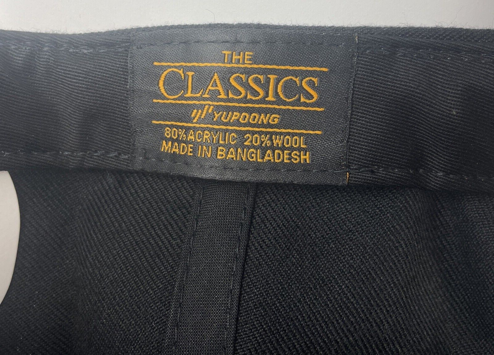 The Classics Yupoong Adjustable Snapback Black Baseball One Size Cap Hat C LOGO