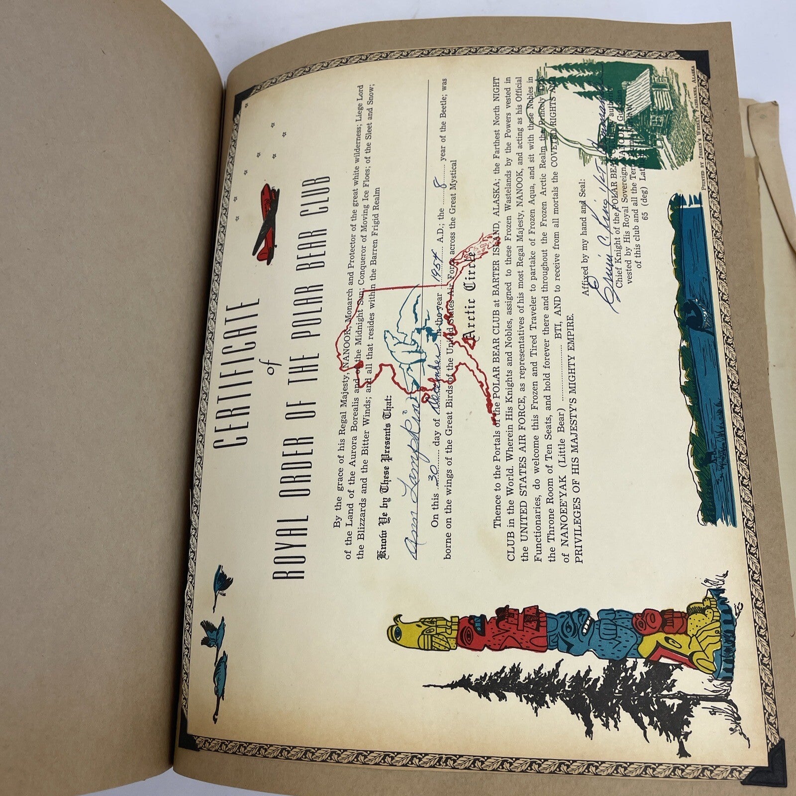 U.S.O. 1954/55 Scrapbook From " Operation Snowball " Alaska U.S.O Christmas Show