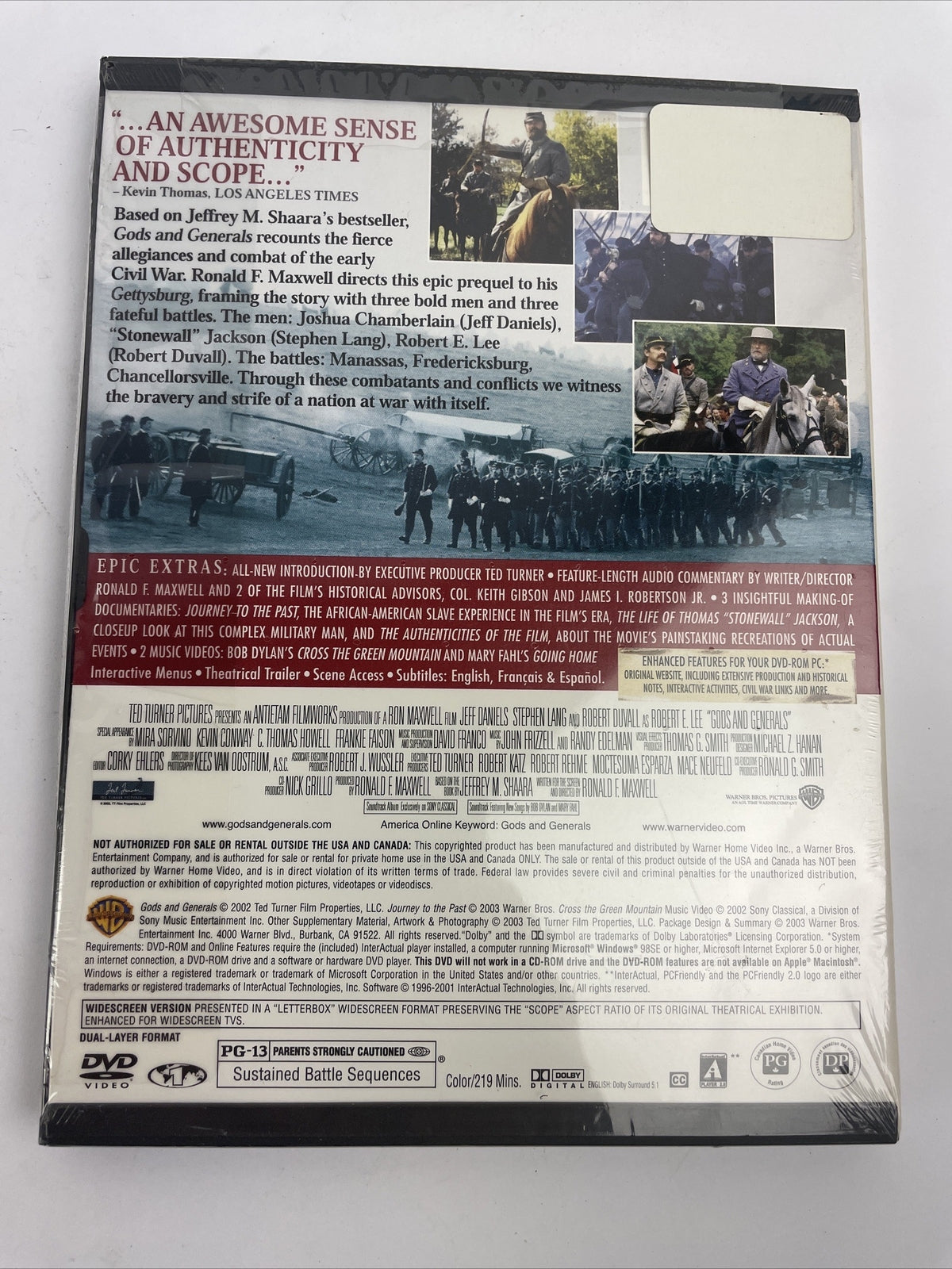 JEFFREY M. SHAARA Gods And Generals Jeff Daniels Robert Duvall Stephen Lang NEW