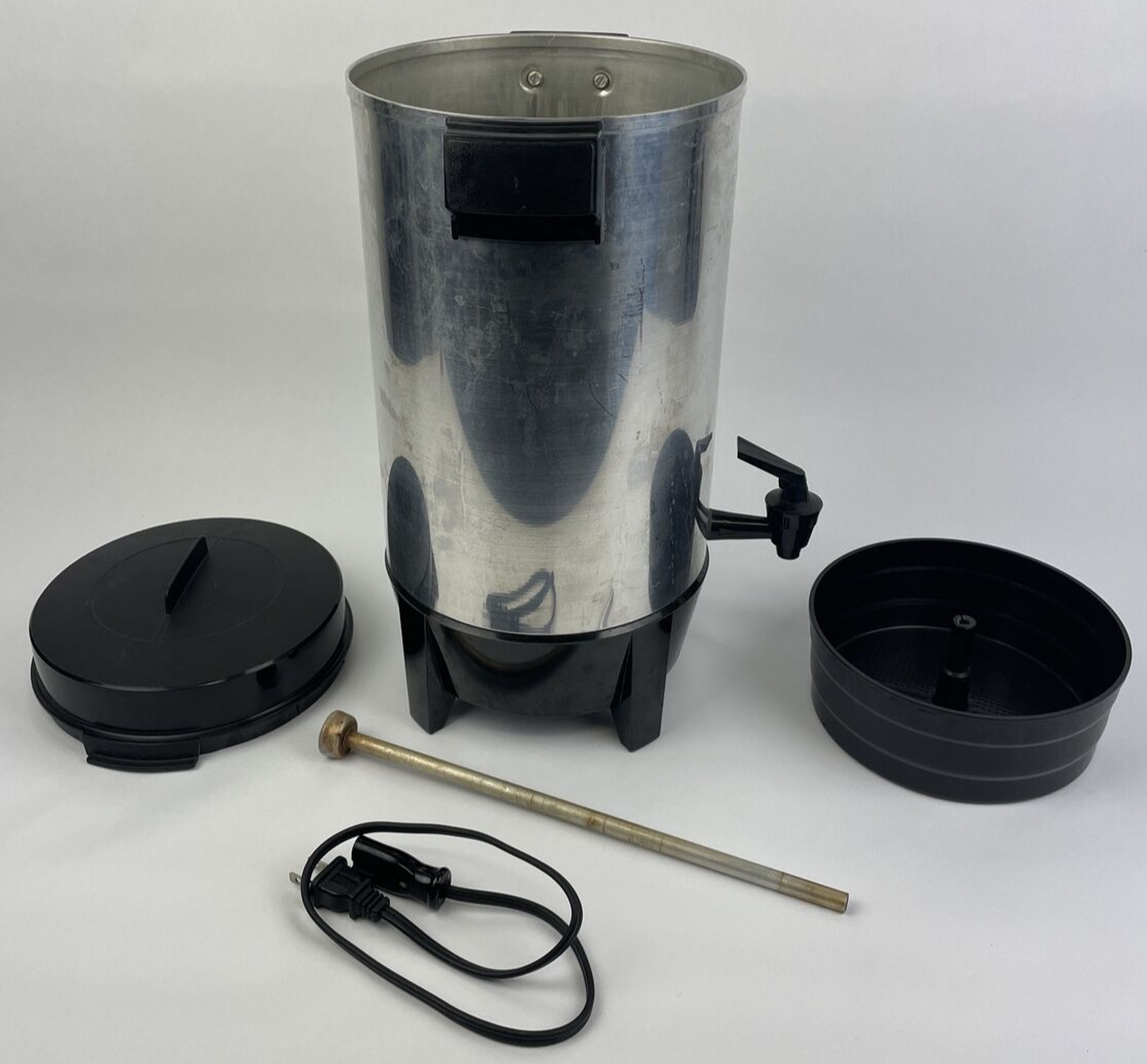West Bend Coffee Percolator - 12-42 Cup - Party Perk - Large Capacity - 58002
