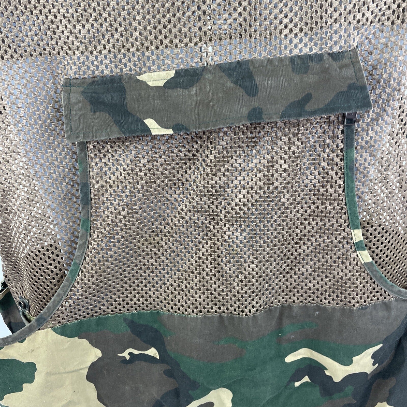 Browning Vest Mens Medium Brown Camo Duck Bird Hunting Game Pocket Full Zip