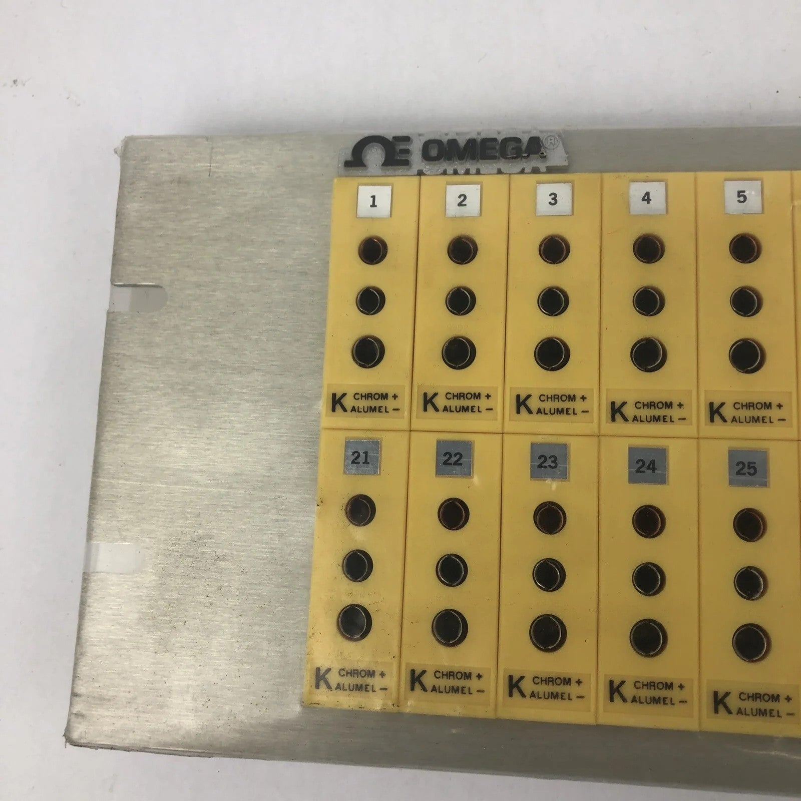 Omega Universal K-Type Thermocouple Jack Connectors 40 on 19" Rackmount Panel