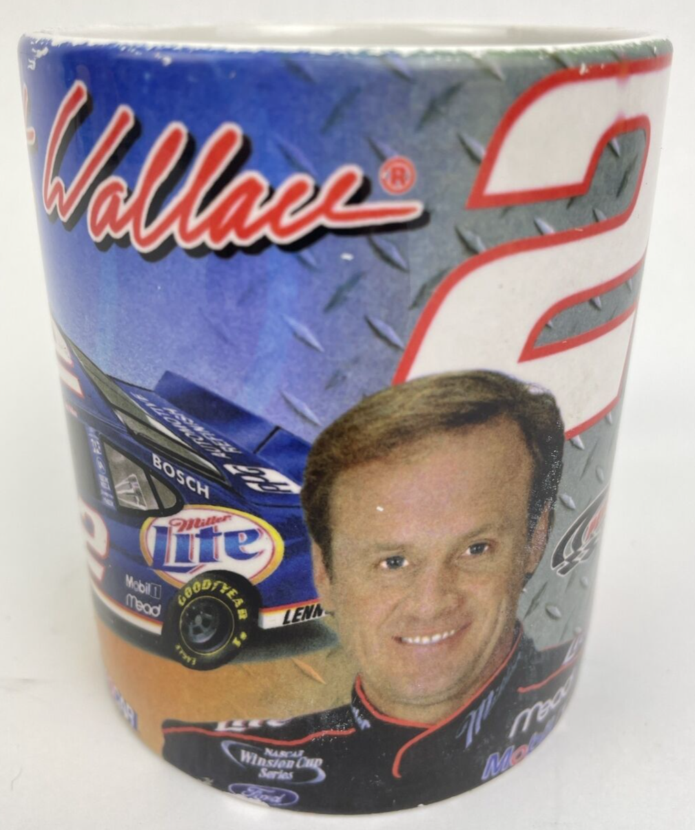 Rare Rusty Wallace #2 Coffee Mug Miller Lite Brewing Ford Penske Nascar - LOOK
