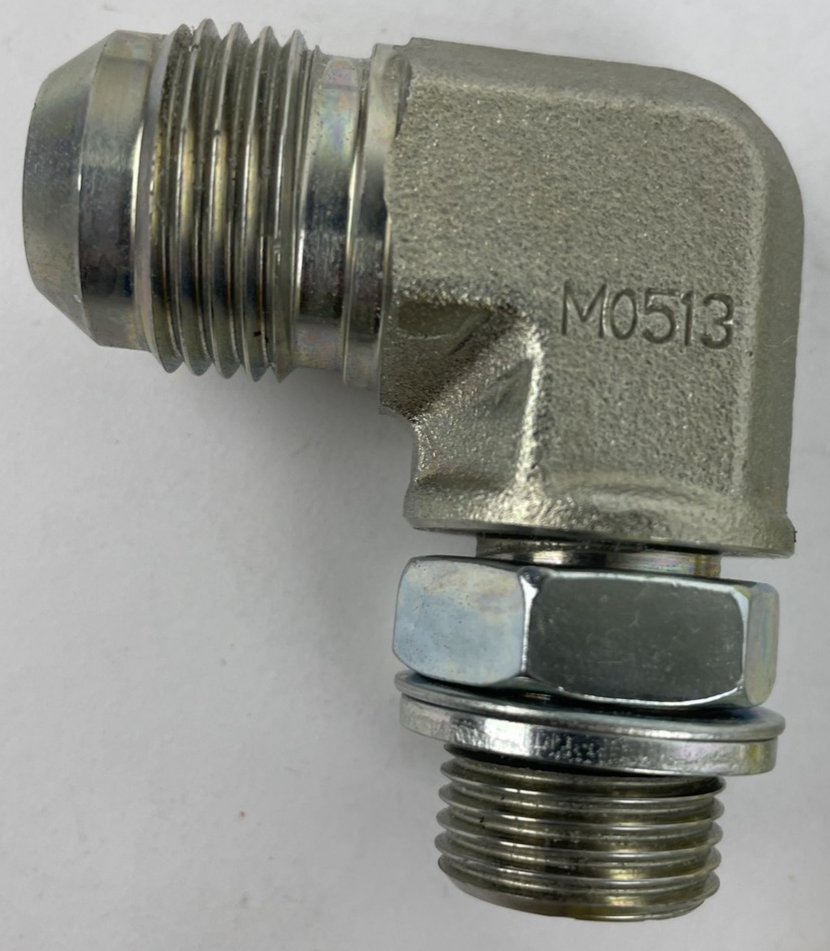 OEM Parker 8M16C8OMXS Triple-Lok 90° Elbow; 1/2" 37° Flare Tubing x Male M16x1.5