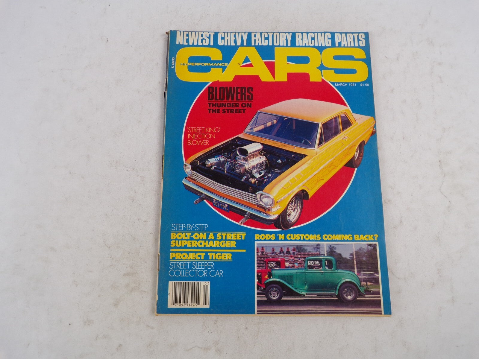 March 1981 Cars Hi-Performance Newest Chevy Factory Racing Parts Blowers Thunder