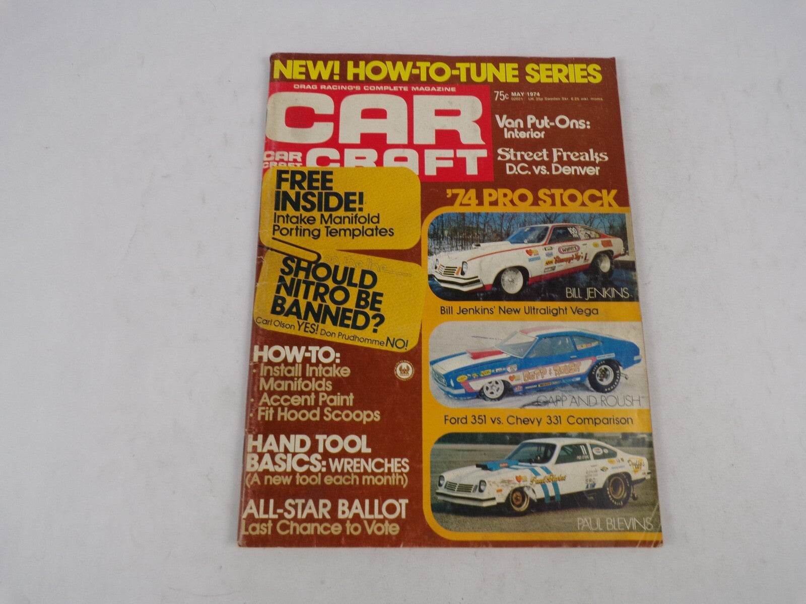 May 1974 Car Craft New! How-To-Tune Series Free Inside! Intake Manifold Porting